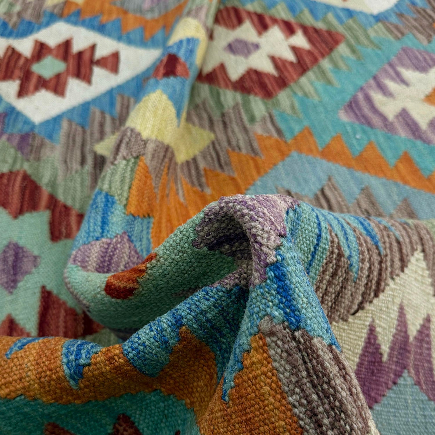 Handmade Vegetable Kelim 6' 5" x 9' 11" (ft) - No. R37823