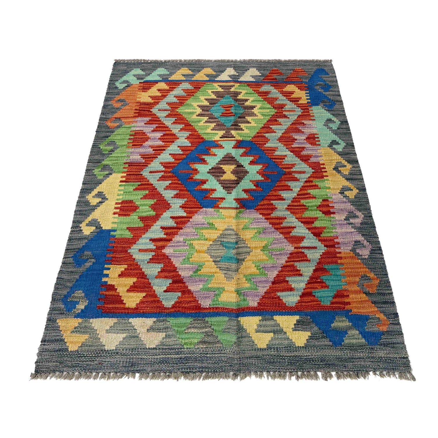 Handmade Vegetable Kelim 2' 6" x 3' 11" (ft) - No. R37828