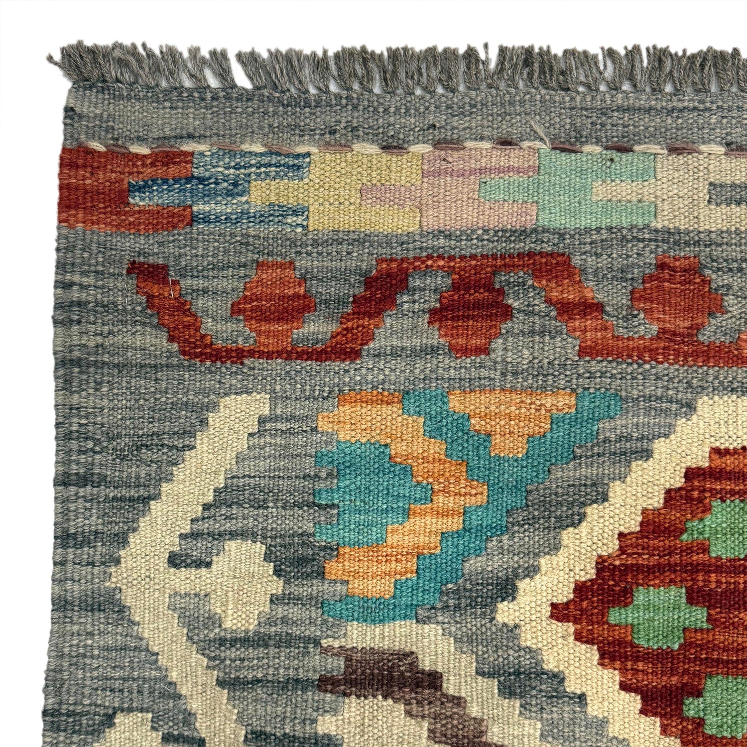 Handmade Vegetable Kilim 6' 4" x 9' 9" (ft) - No. R37861