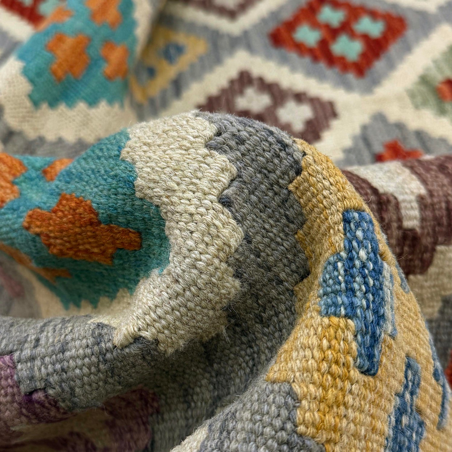 Handmade Vegetable Kilim 6' 4" x 9' 9" (ft) - No. R37861