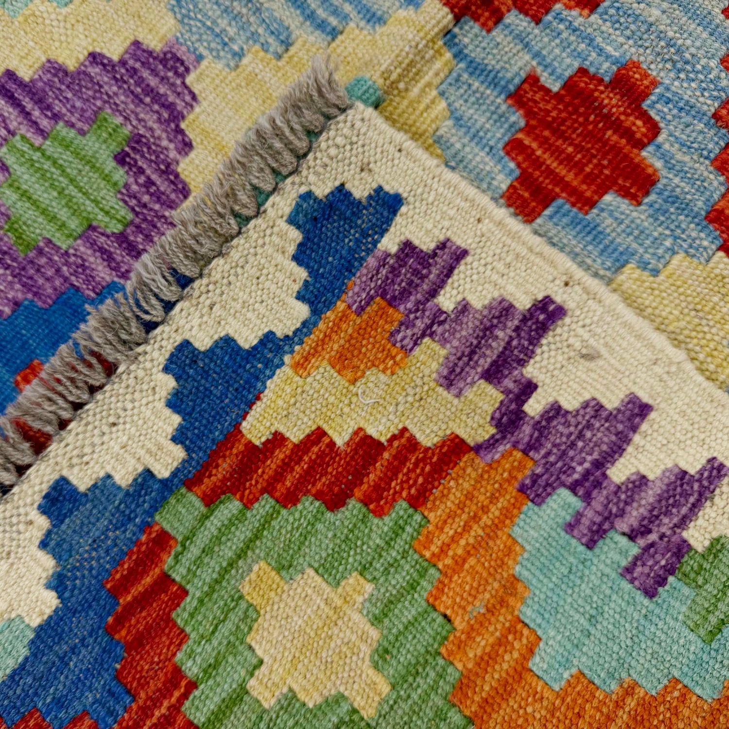 Handmade Vegetable Kelim 3' 3" x 4' 11" (ft) - No. R37862