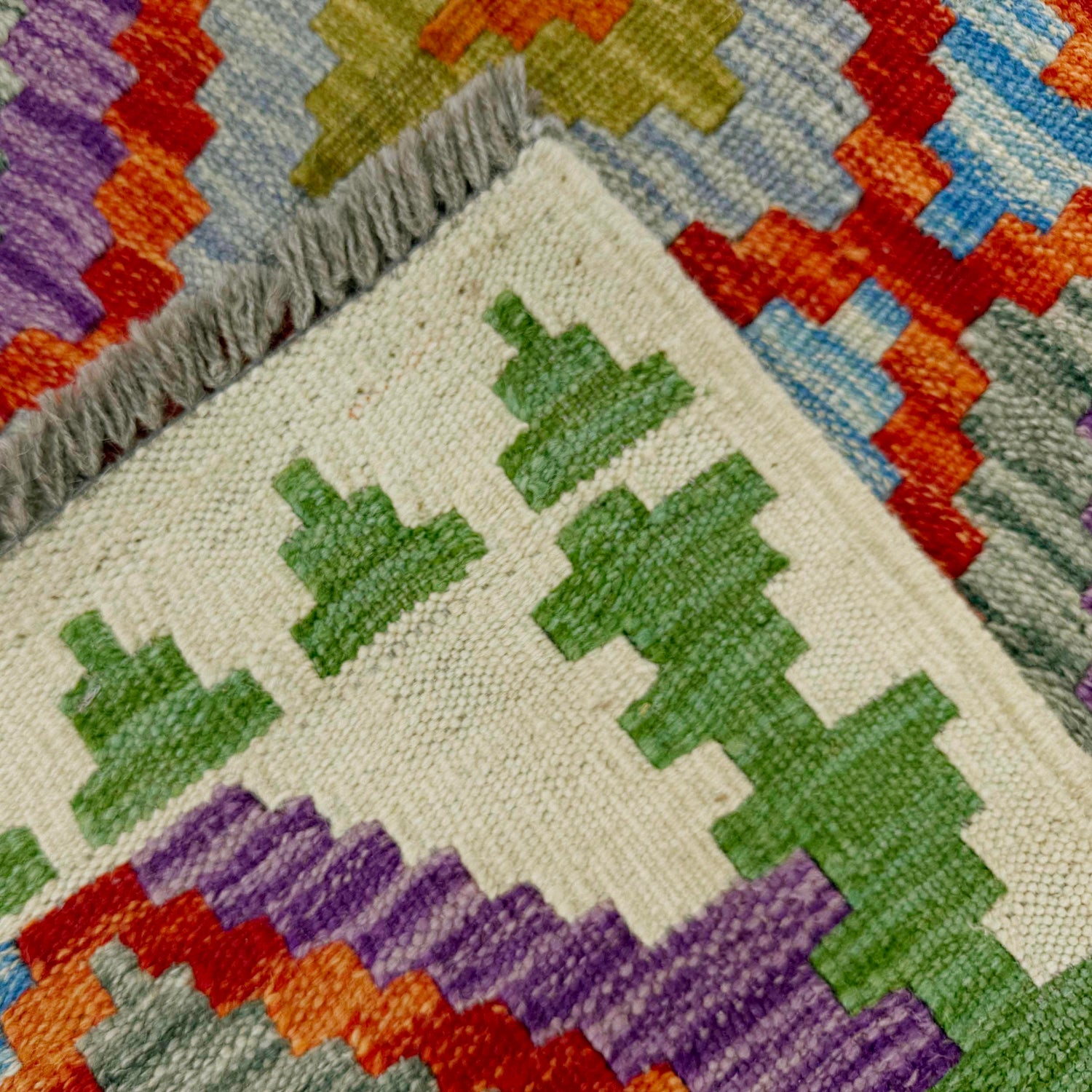 Handmade Vegetable Kilim 3' 3" x 4' 9" (ft) - No. R37868