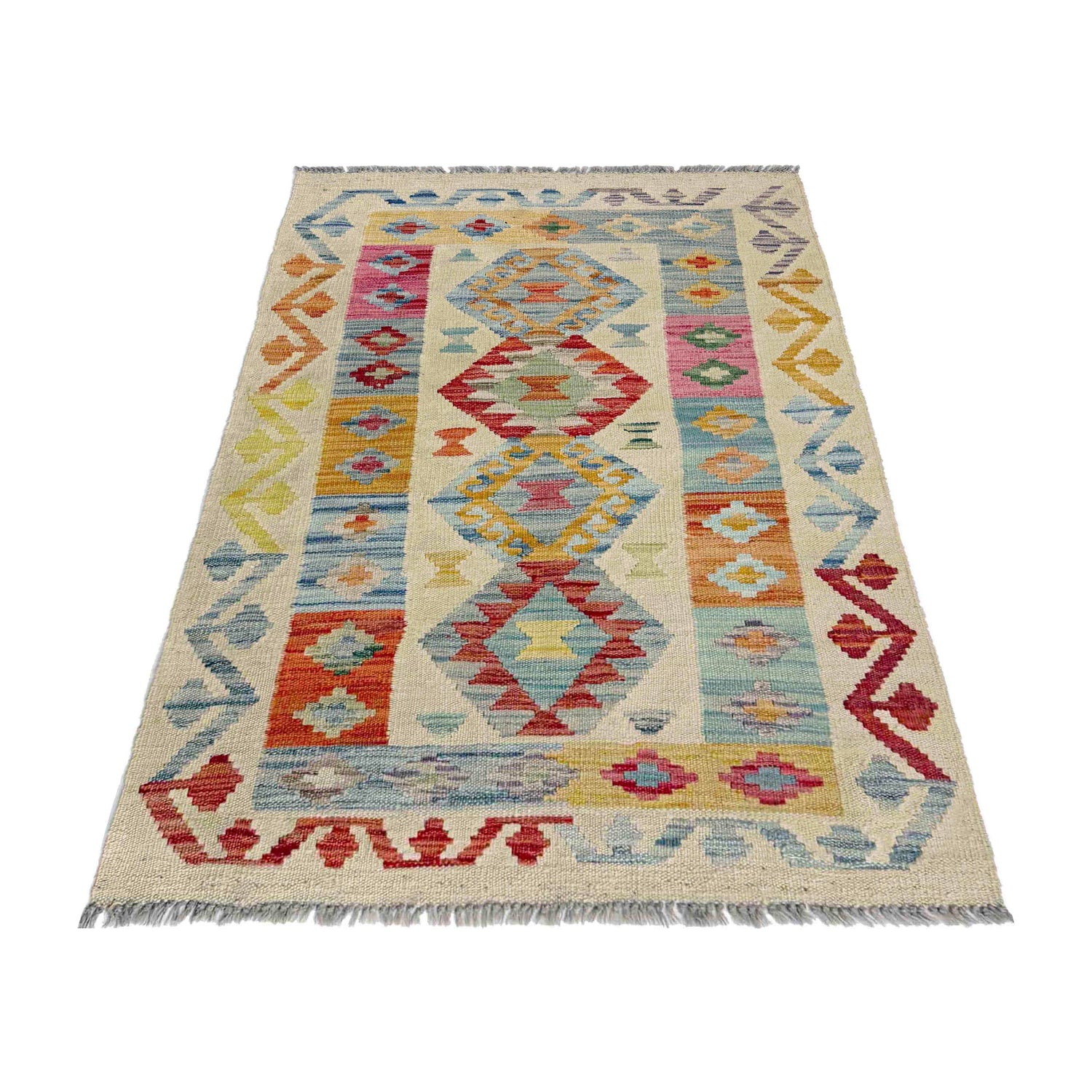 Handmade Vegetable Kelim 2' 7" x 3' 10" (ft) - No. R37896