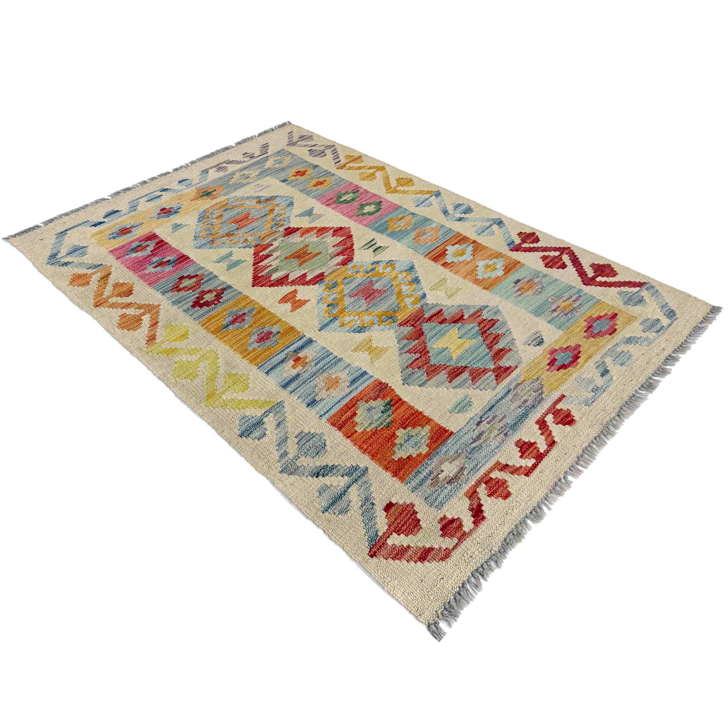 Handmade Vegetable Kelim 2' 7" x 3' 10" (ft) - No. R37896