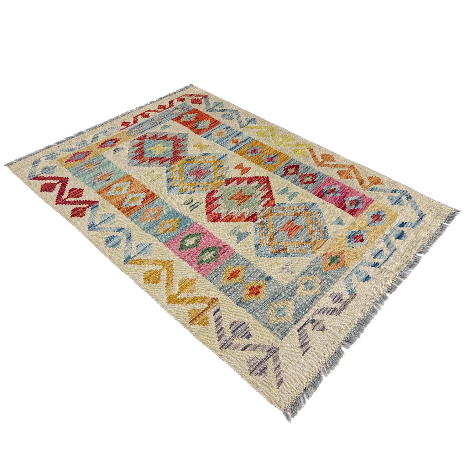 Handmade Vegetable Kelim 2' 7" x 3' 10" (ft) - No. R37896