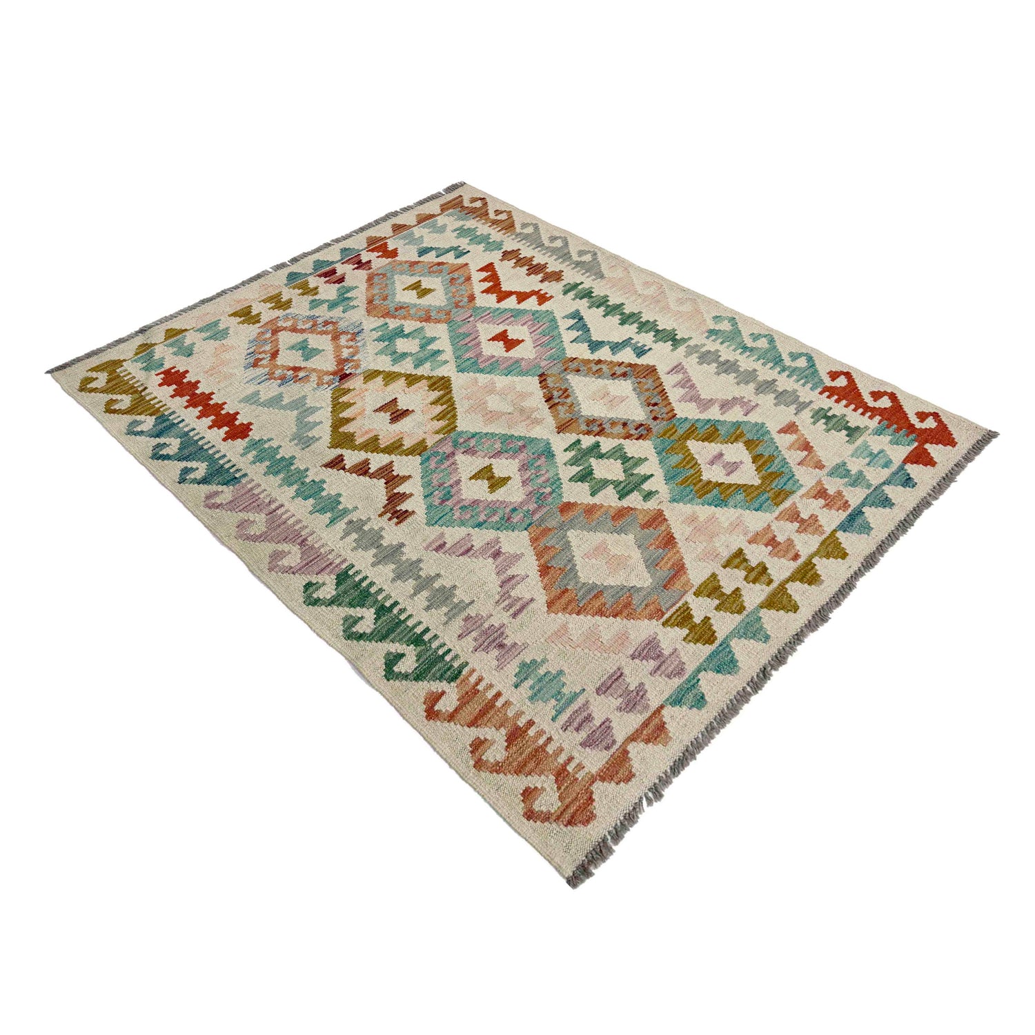 Handmade Vegetable Kilim 3' 7" x 4' 11" (ft) - No. R37898