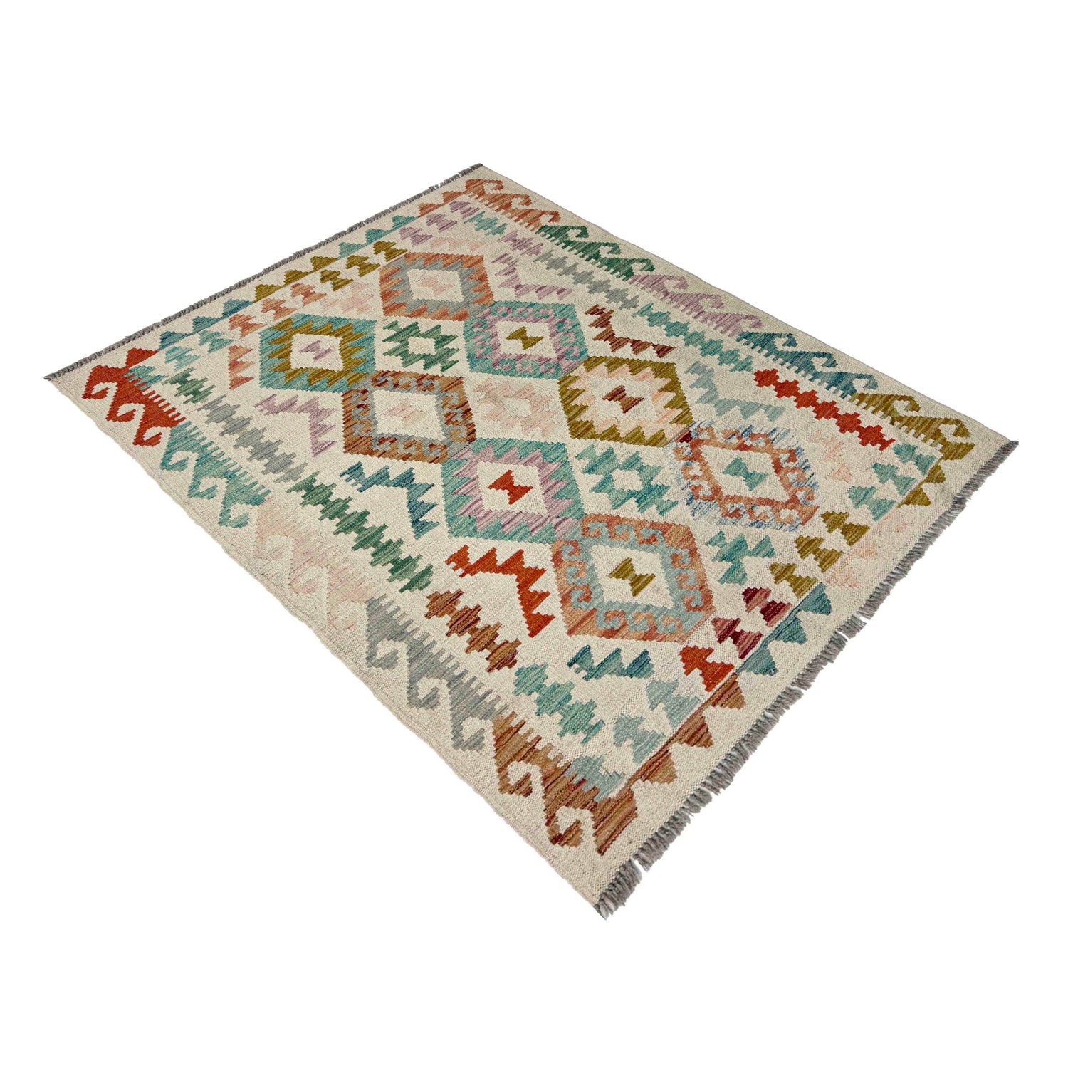 Handmade Vegetable Kilim 3' 7" x 4' 11" (ft) - No. R37898