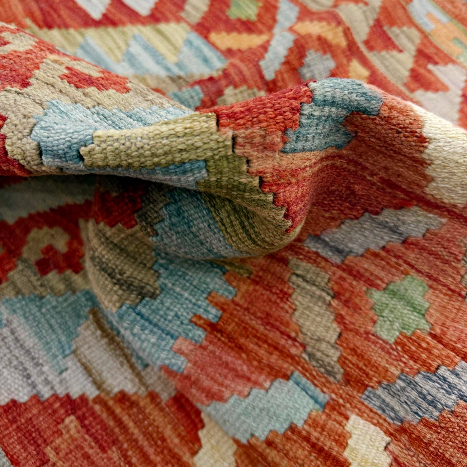 Handmade Vegetable Kilim 3' 5" x 4' 11" (ft) - No. R37901