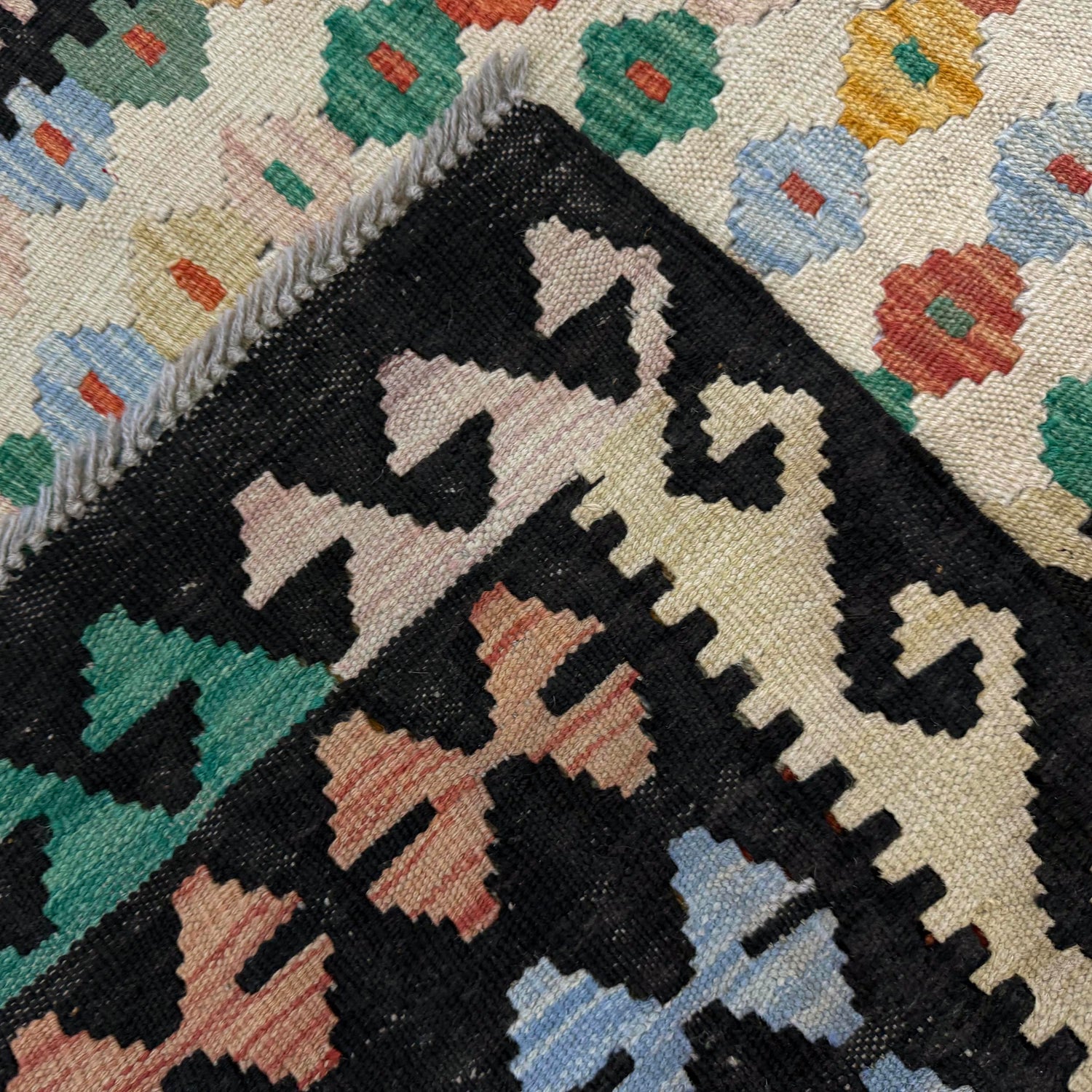 Handmade Vegetable Kelim 3' 7" x 5' 1" (ft) - No. R37902