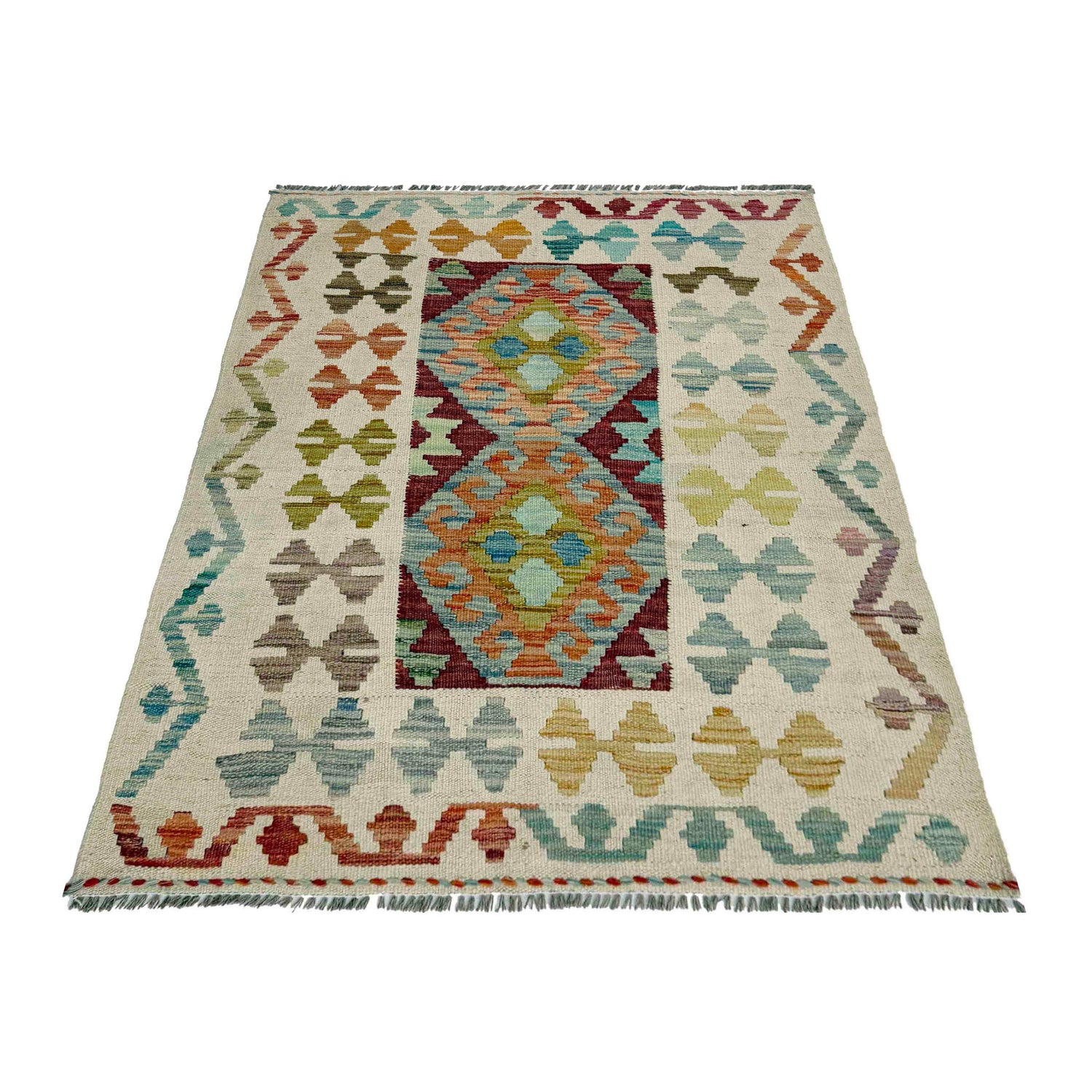 Handmade Vegetable Kilim 2' 10" x 3' 9" (ft) - No. R37908