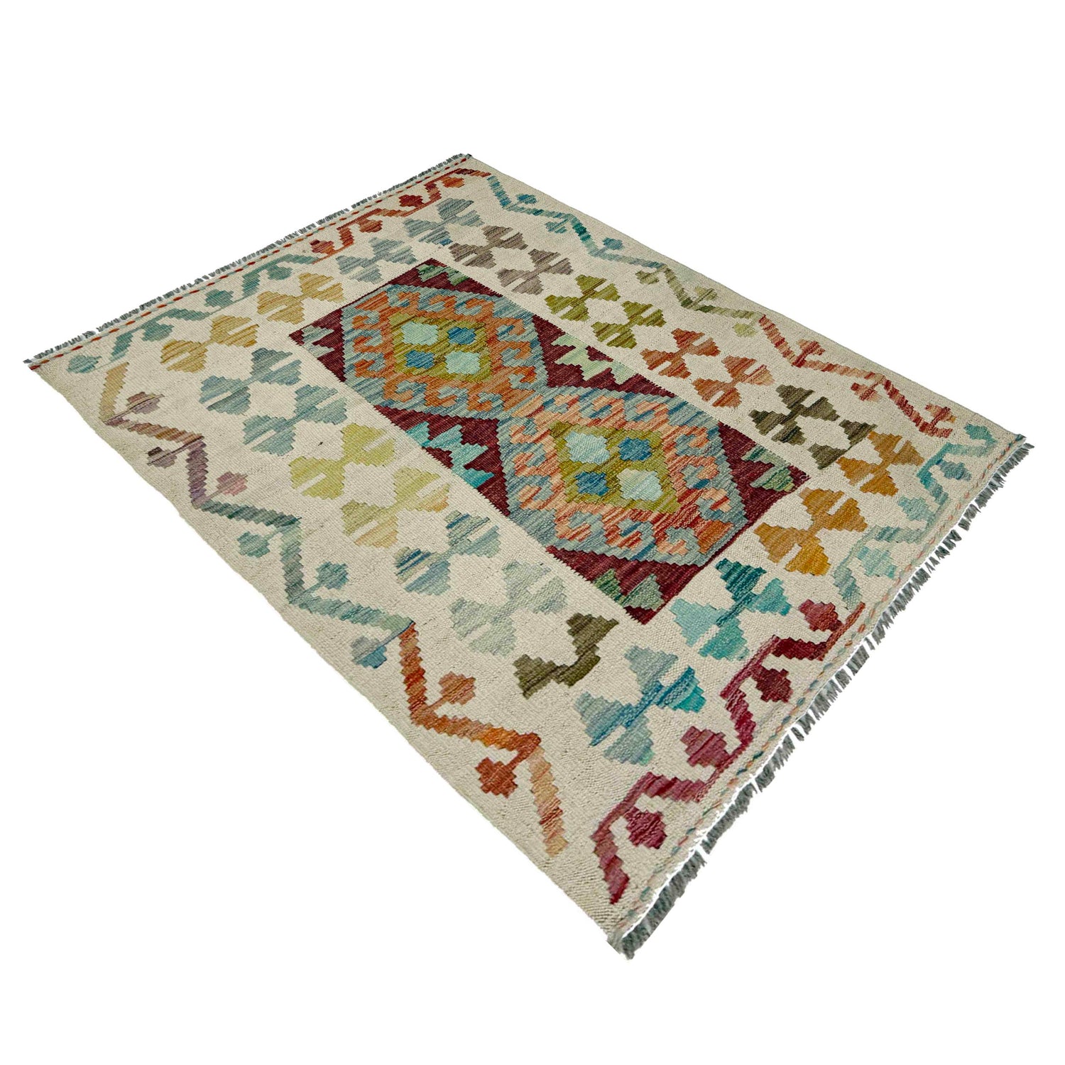 Handmade Vegetable Kilim 2' 10" x 3' 9" (ft) - No. R37908
