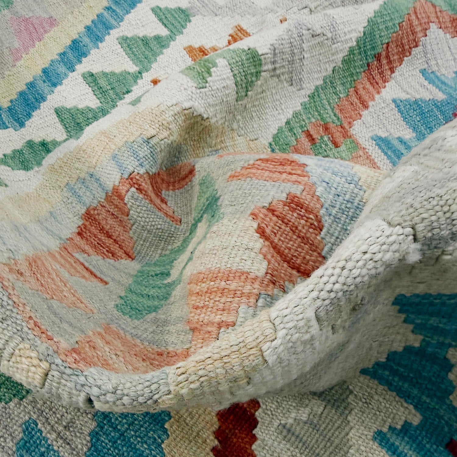 Handmade Vegetable Kelim 3' 5" x 5' 1" (ft) - No. R37909