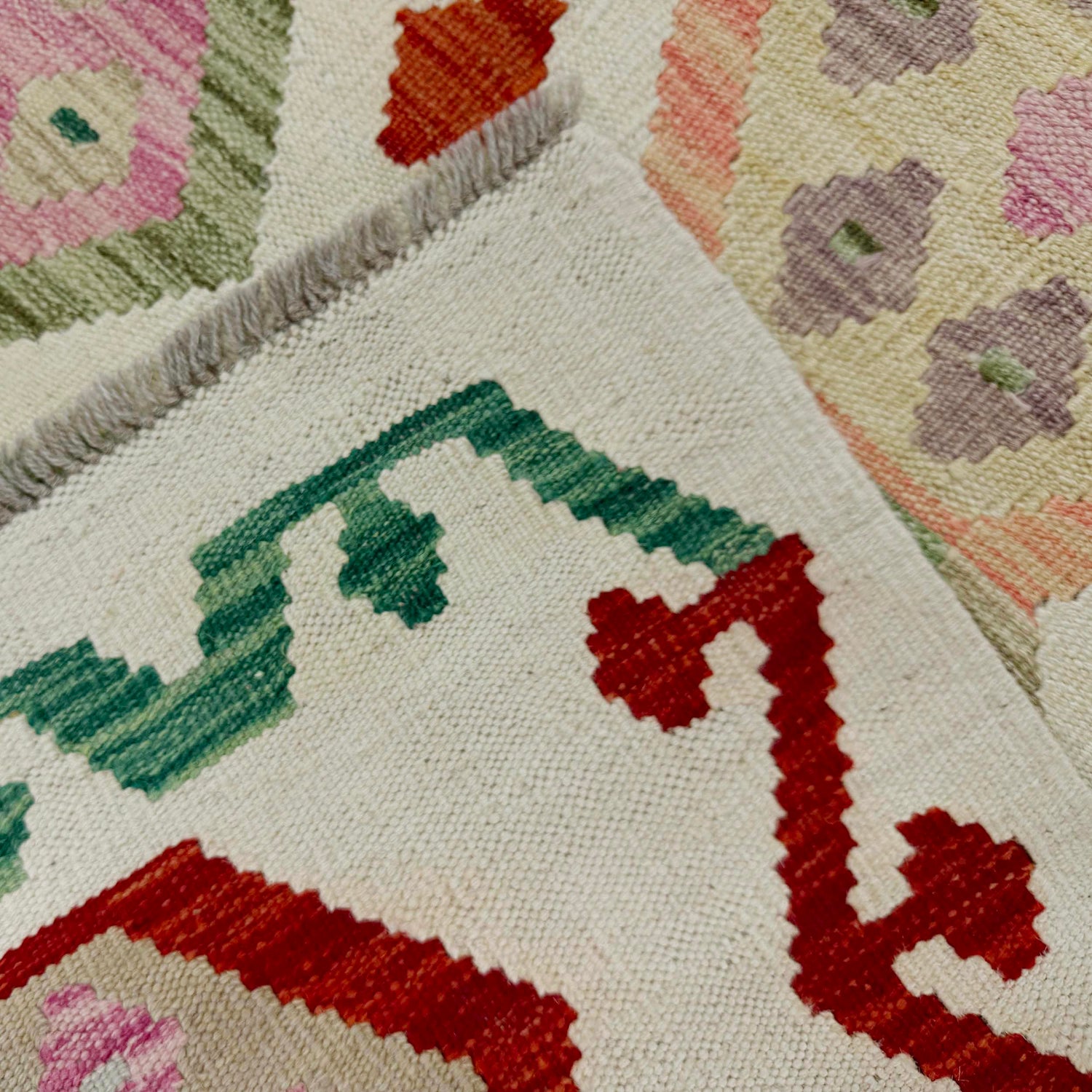Handmade Vegetable Kilim 3' 4" x 4' 9" (ft) - No. R37913