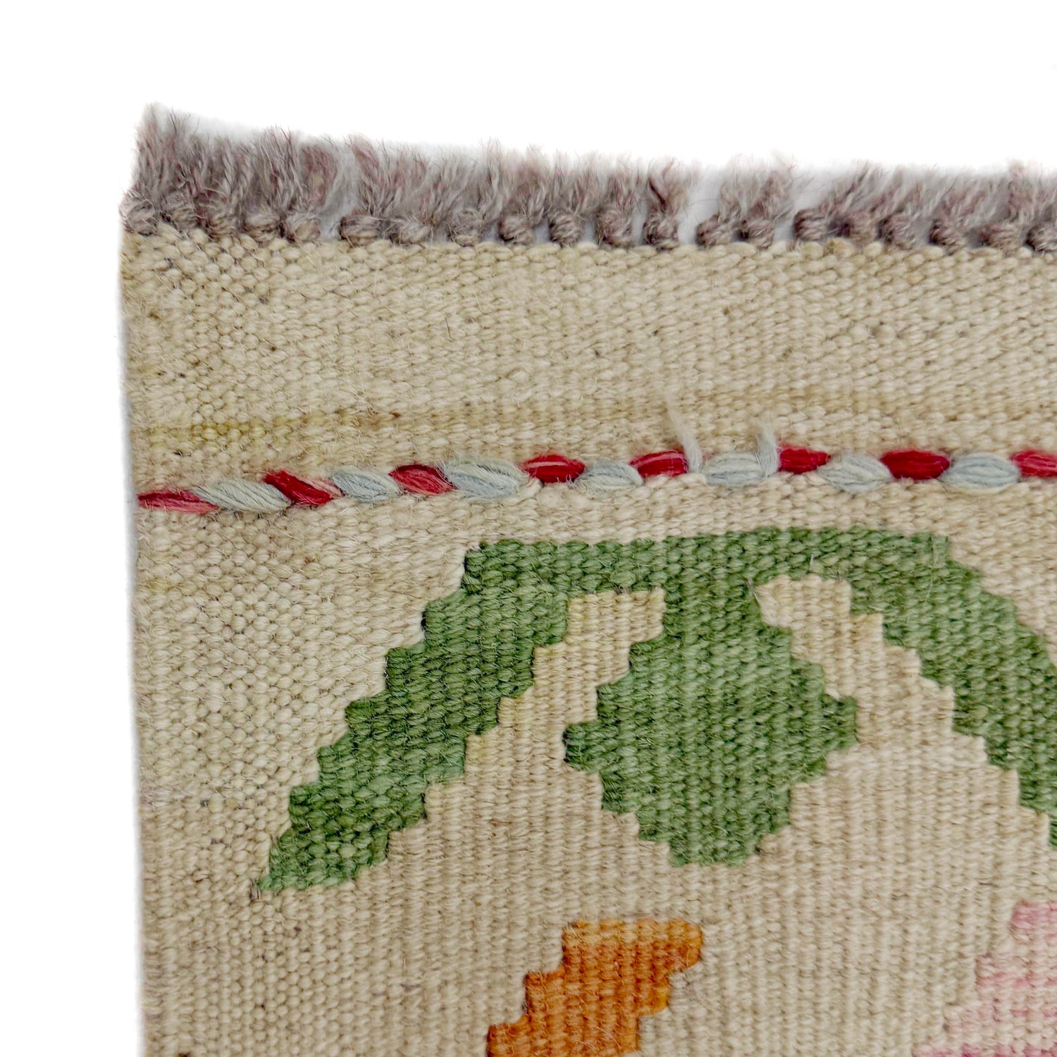 Handmade Vegetable Kelim 3' 2" x 4' 9" (ft) - No. R37914
