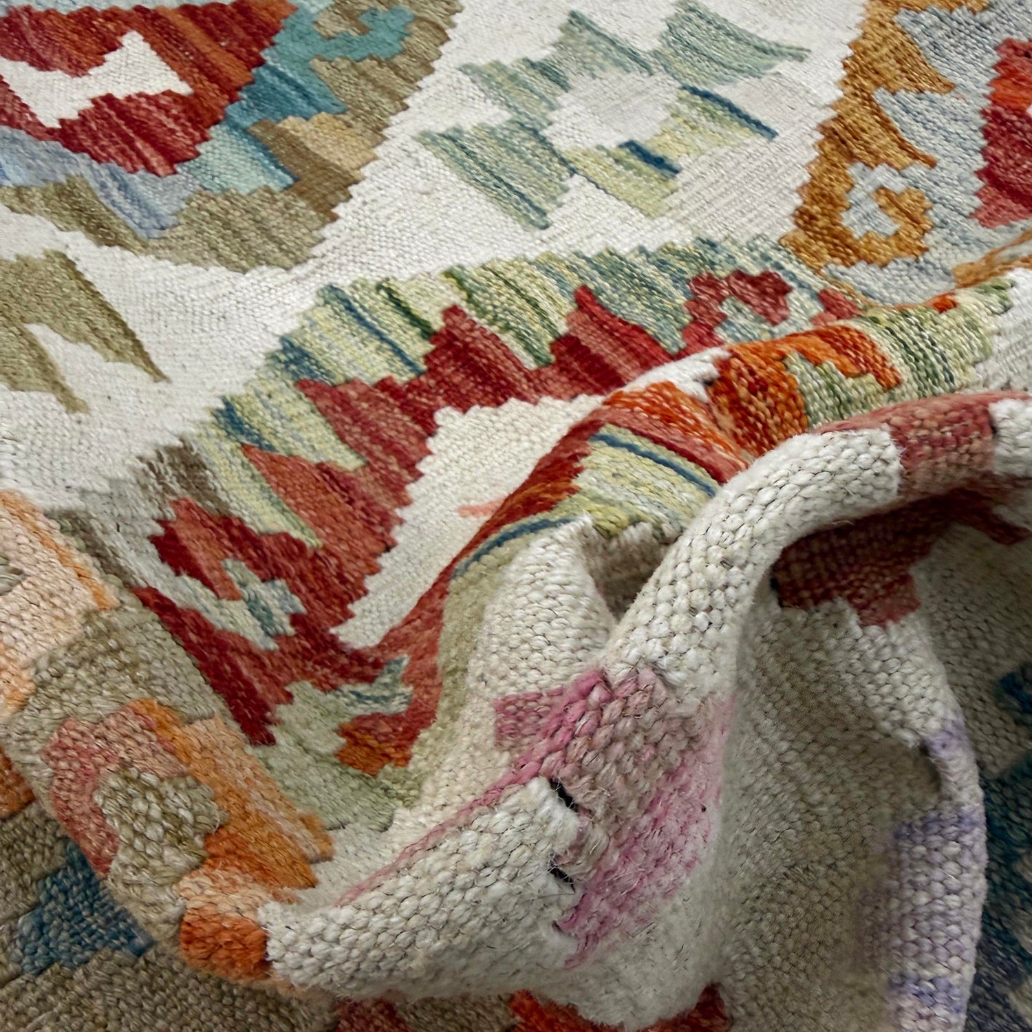 Handmade Vegetable Kilim 3' 2" x 5' 2" (ft) - No. R37918