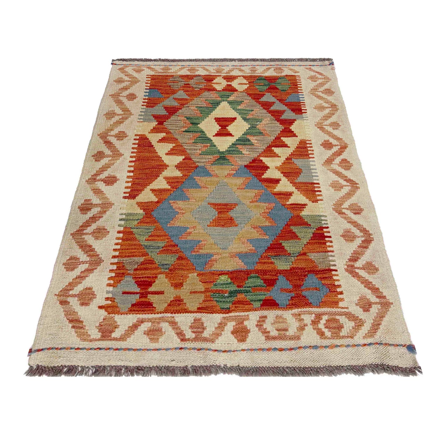 Handmade Vegetable Kelim 2' 9" x 4' 0" (ft) - No. R37922