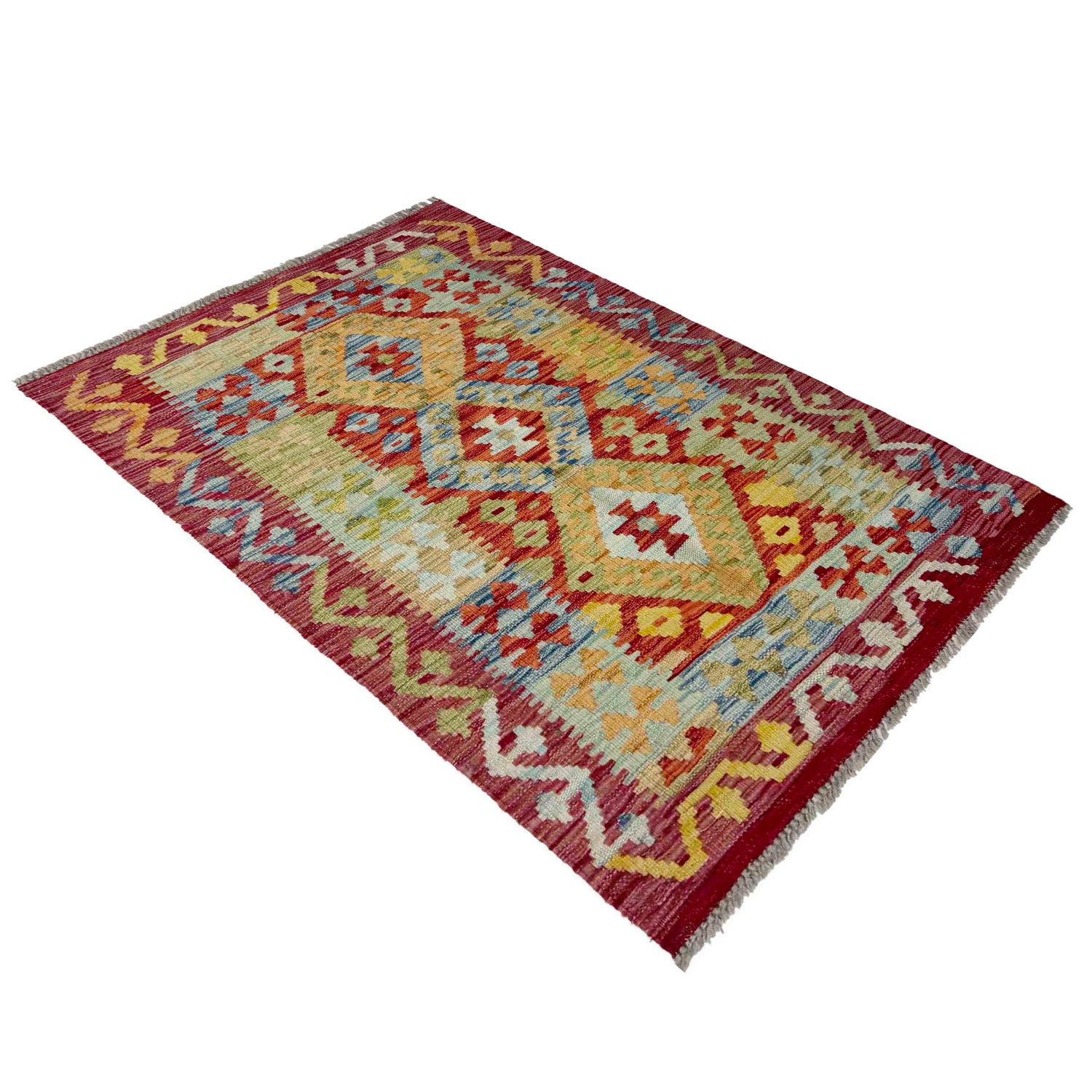 Handmade Vegetable Kelim 2' 7" x 4' 2" (ft) - No. R37924