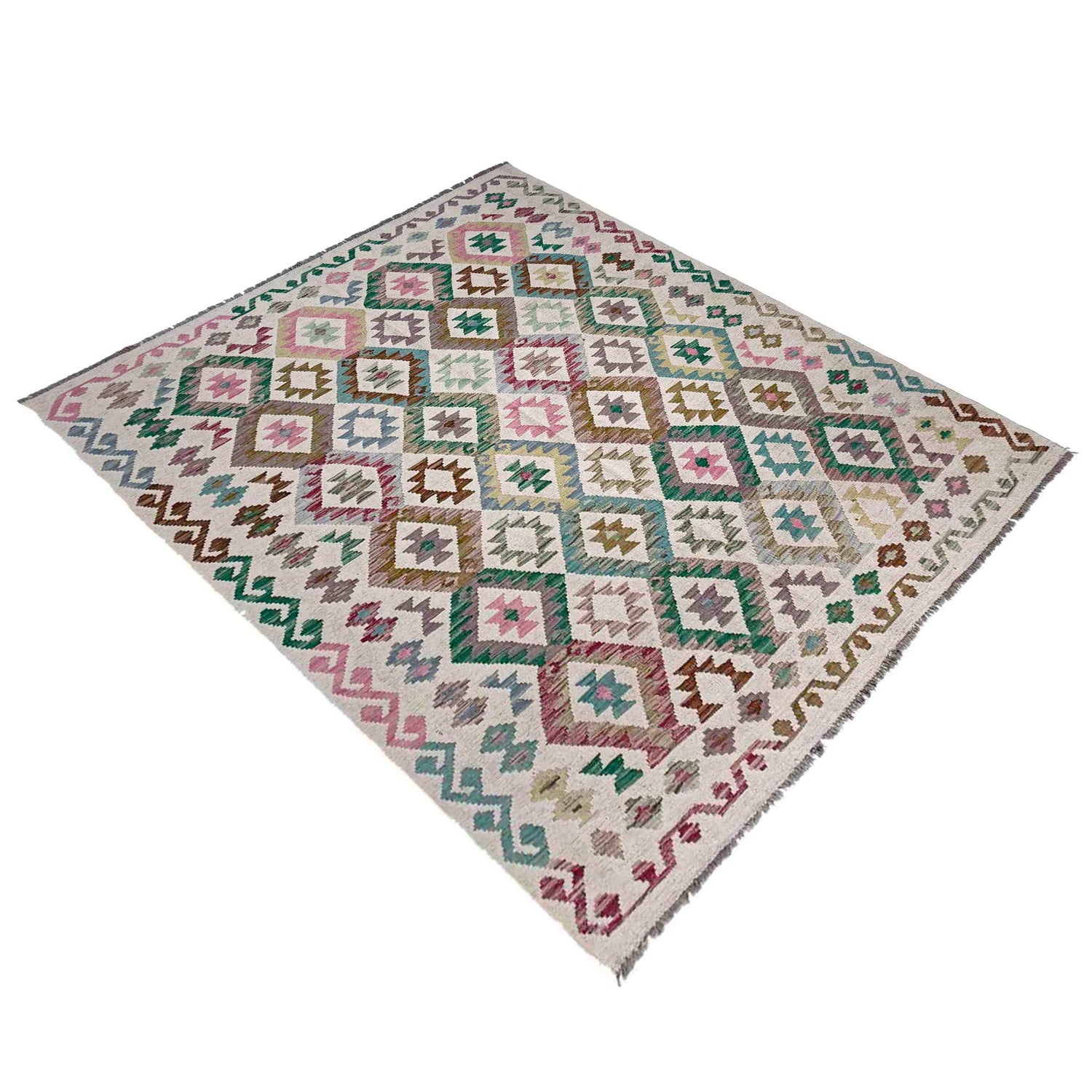 Handmade Vegetable Kilim 5' 11" x 7' 7" (ft) - No. R37934
