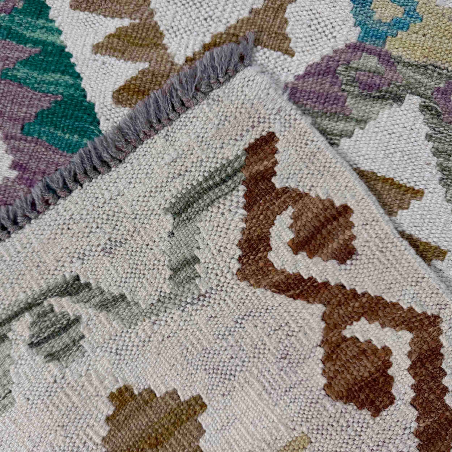 Handmade Vegetable Kilim 5' 11" x 7' 7" (ft) - No. R37934
