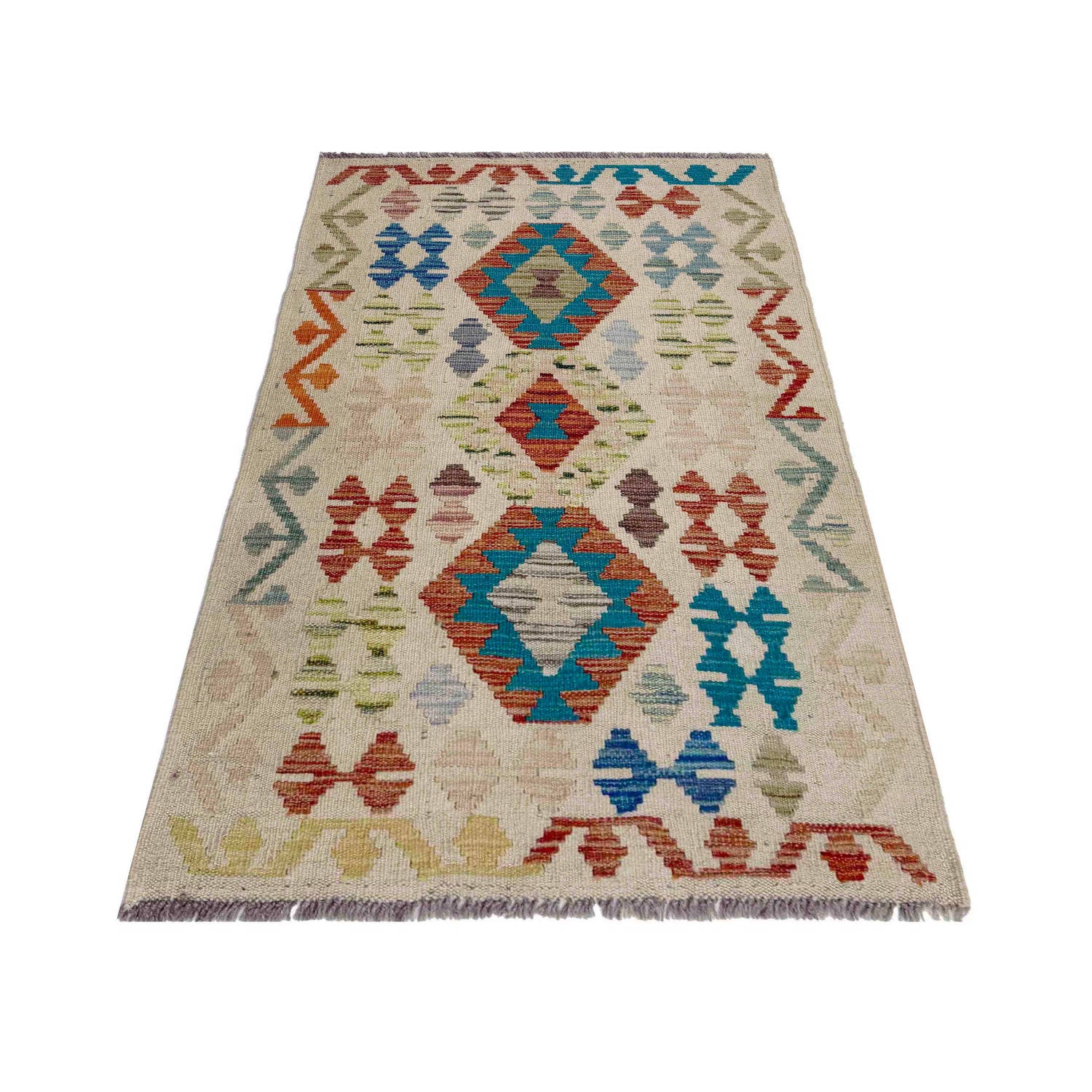 Handmade Vegetable Kilim 2' 5" x 4' 3" (ft) - No. R37958