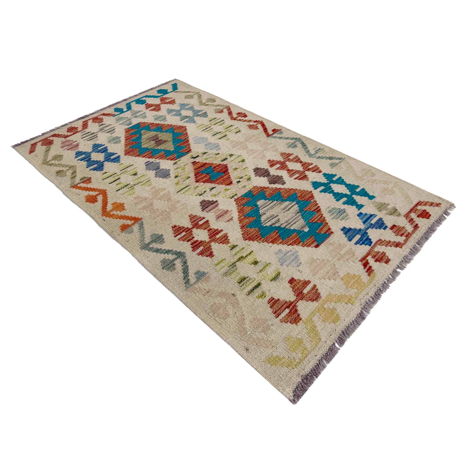 Handmade Vegetable Kilim 2' 5" x 4' 3" (ft) - No. R37958