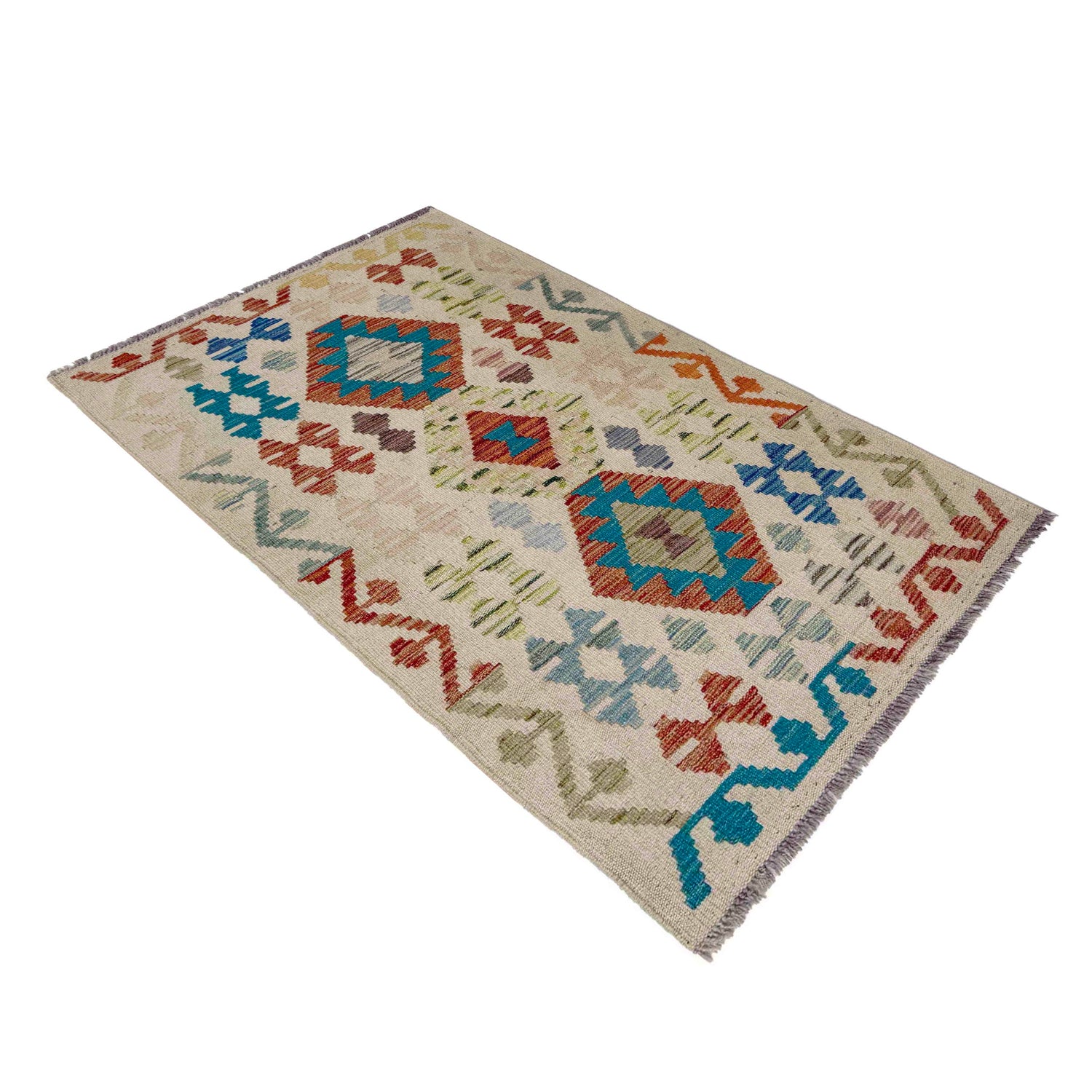 Handmade Vegetable Kilim 2' 5" x 4' 3" (ft) - No. R37958
