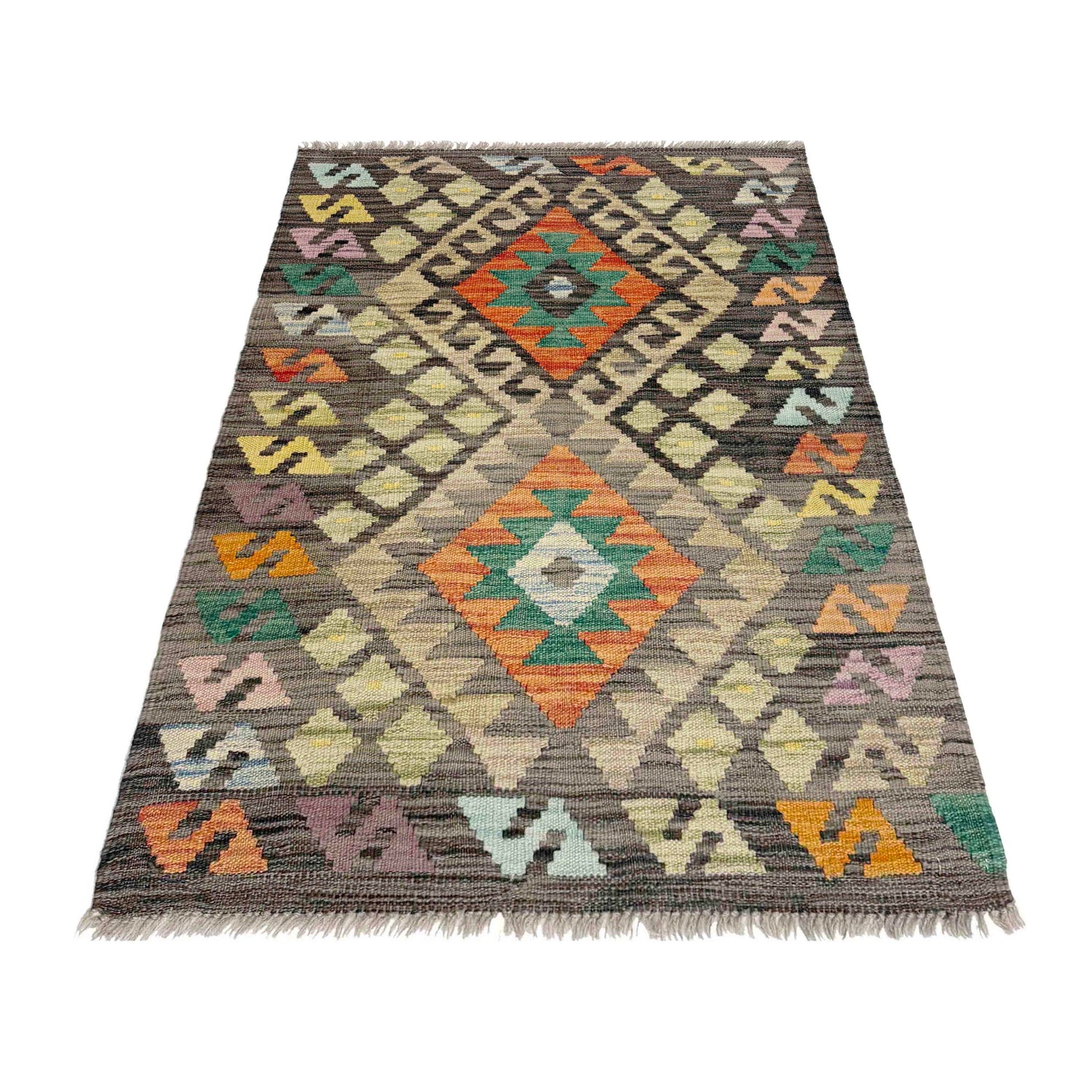Handmade Vegetable Kelim 2' 7" x 4' 1" (ft) - No. R37959