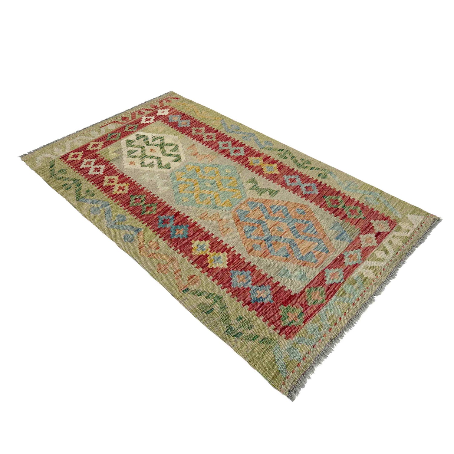 Handmade Vegetable Kilim 2' 9" x 4' 11" (ft) - No. R37960