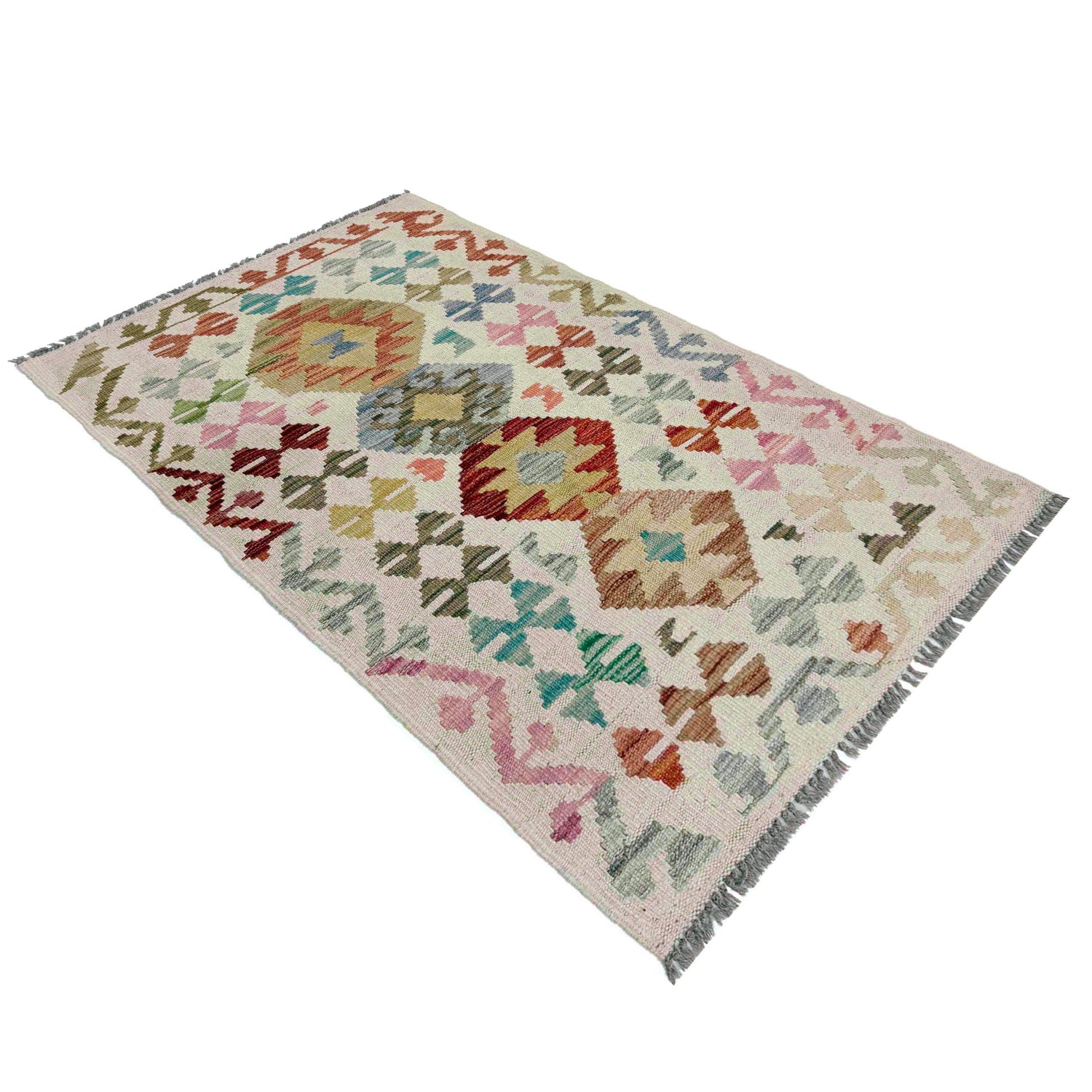 Handmade Vegetable Kilim 2' 4" x 4' 0" (ft) - No. R37961