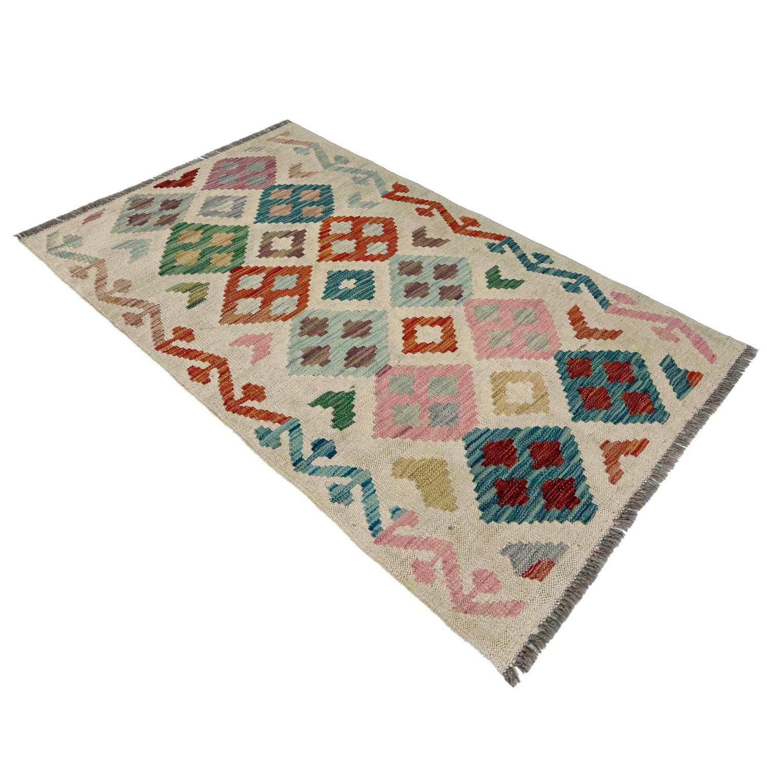 Handmade Vegetable Kelim 2' 5" x 4' 2" (ft) - No. R37962