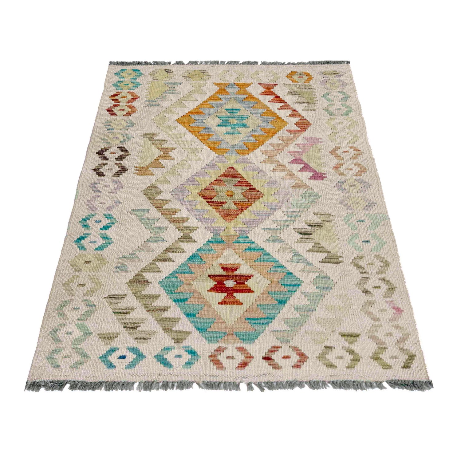 Handmade Vegetable Kelim 2' 7" x 3' 10" (ft) - No. R37964