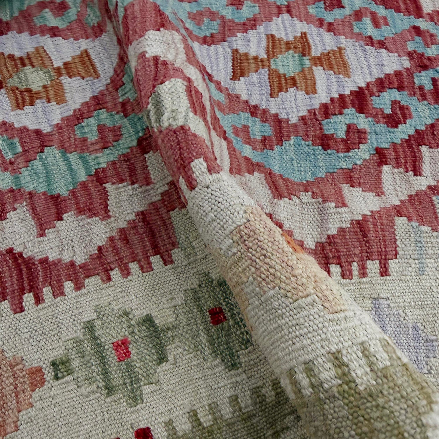 Handmade Vegetable Kilim 2' 11" x 4' 1" (ft) - No. R37965