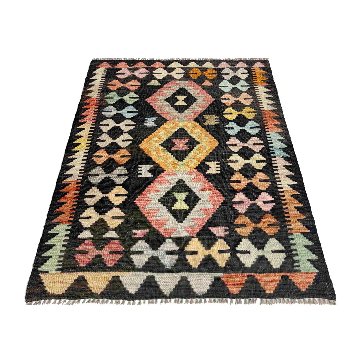 Handmade Vegetable Kelim 2' 8" x 3' 9" (ft) - No. R37966