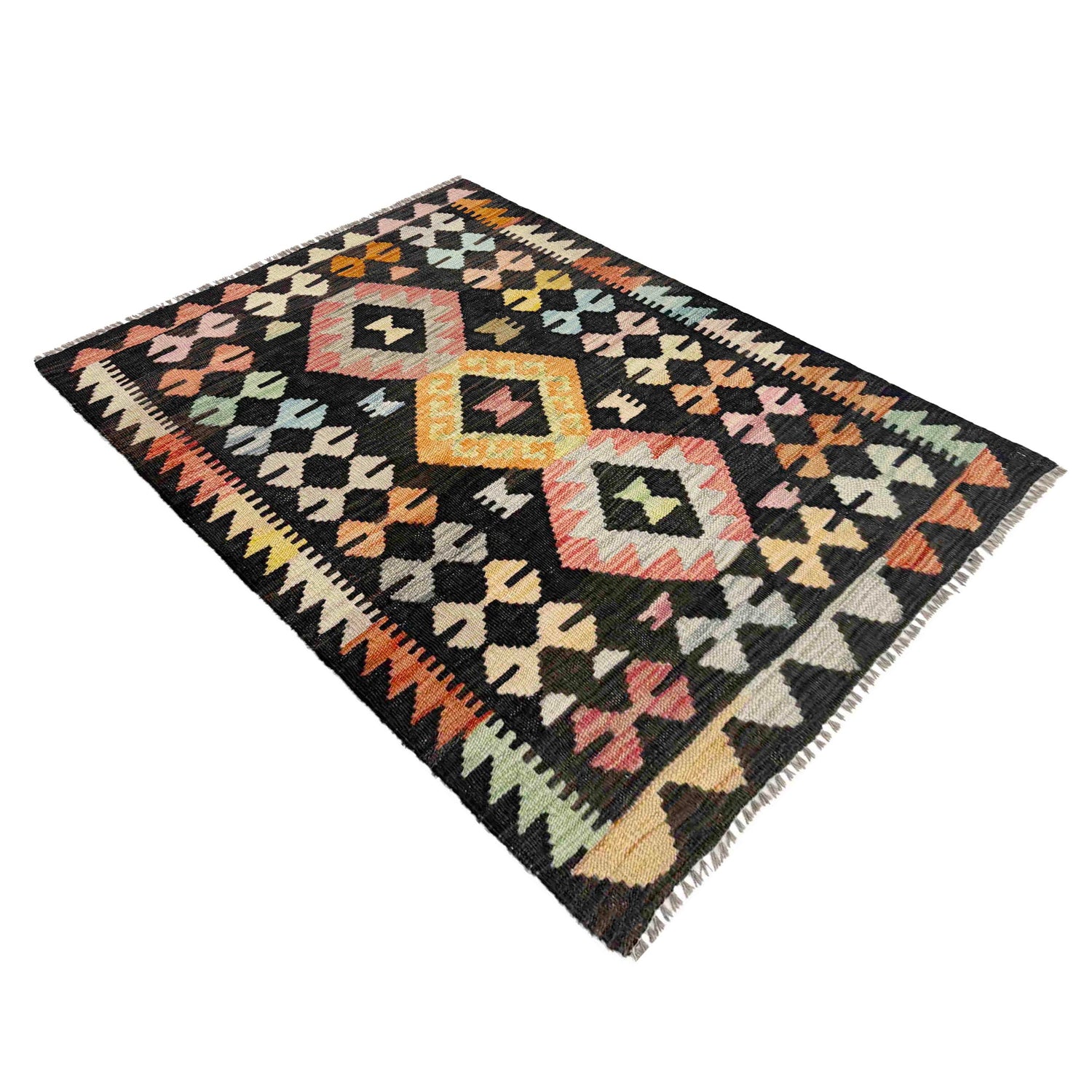 Handmade Vegetable Kelim 2' 8" x 3' 9" (ft) - No. R37966