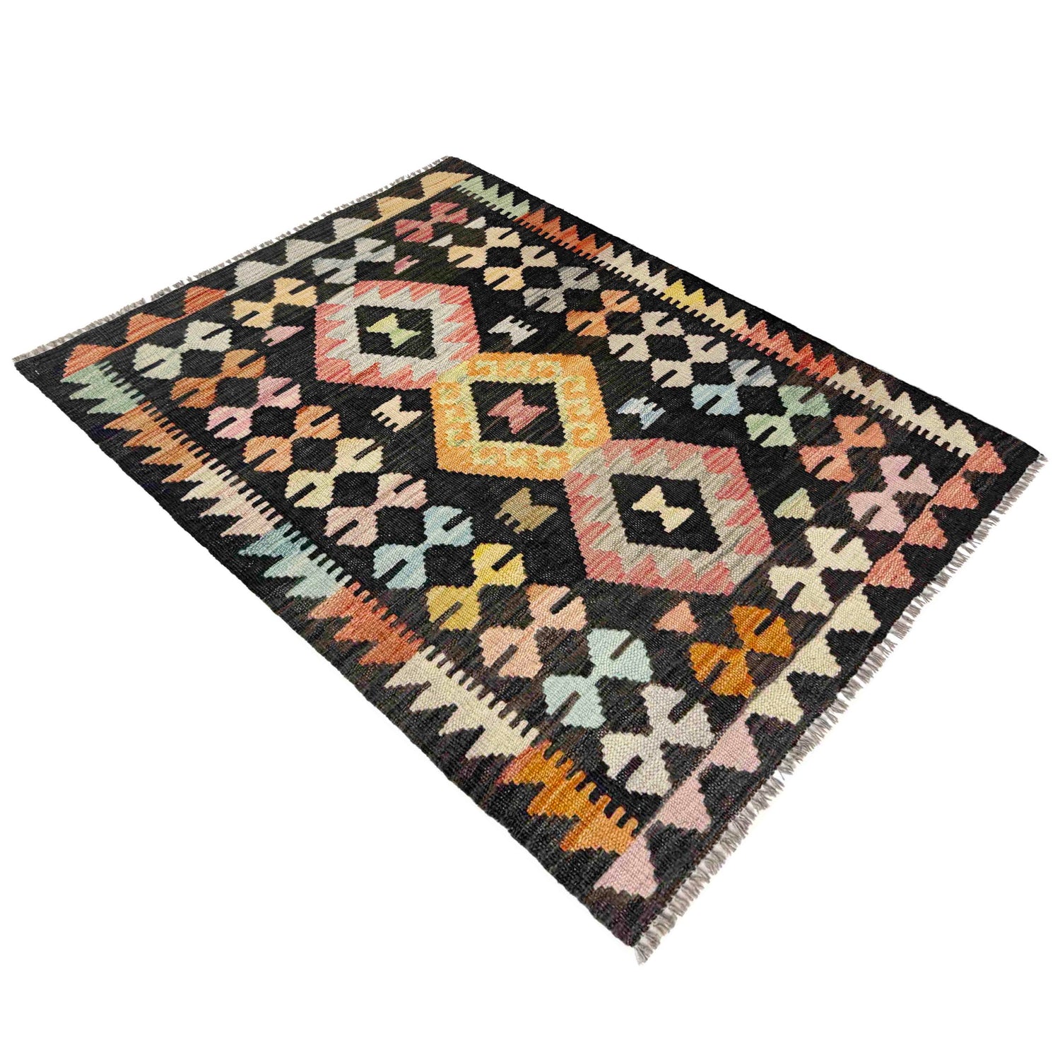 Handmade Vegetable Kelim 2' 8" x 3' 9" (ft) - No. R37966