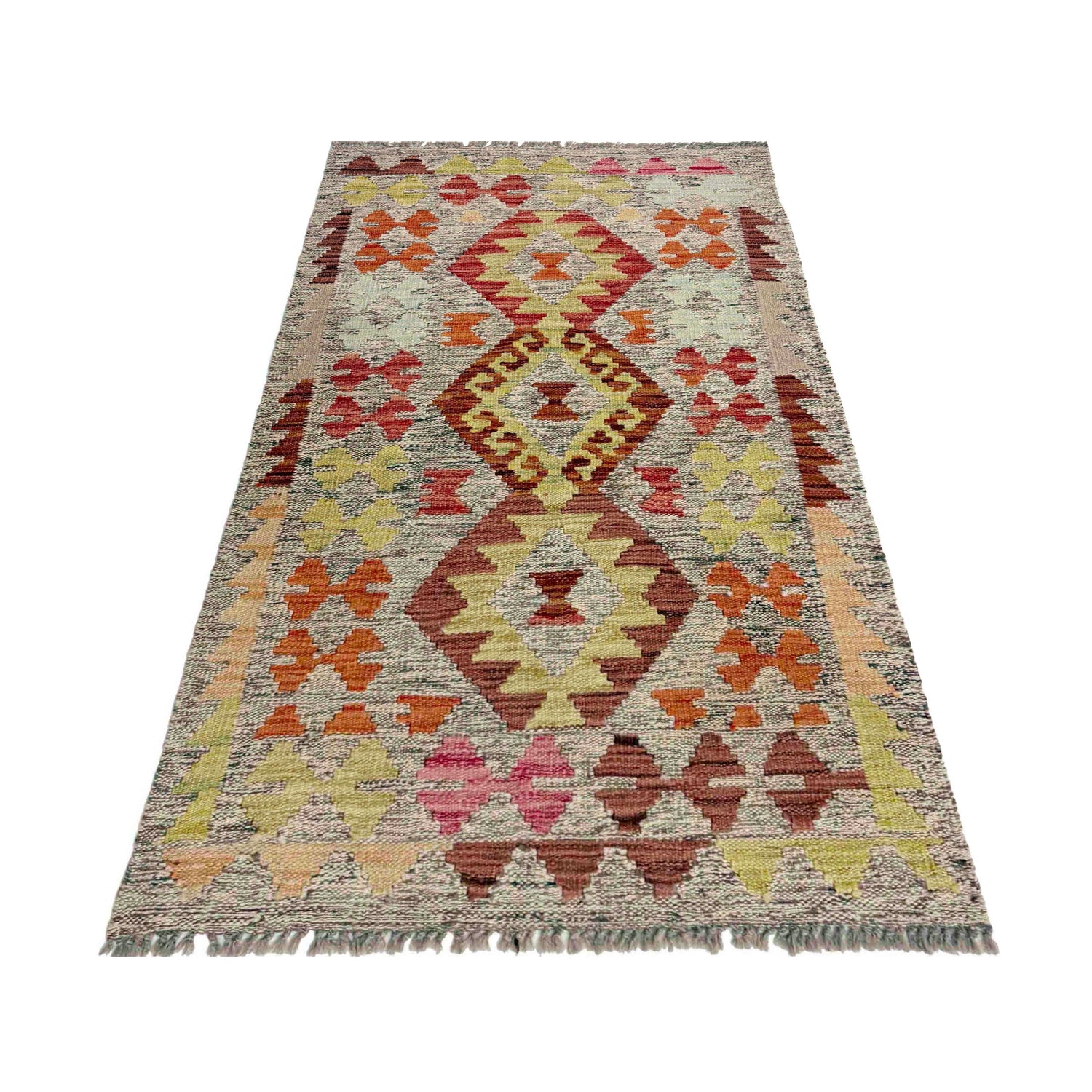 Handmade Vegetable Kilim 2' 6" x 4' 5" (ft) - No. R37968