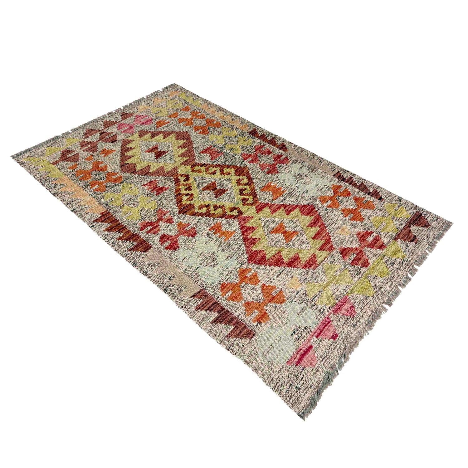 Handmade Vegetable Kilim 2' 6" x 4' 5" (ft) - No. R37968