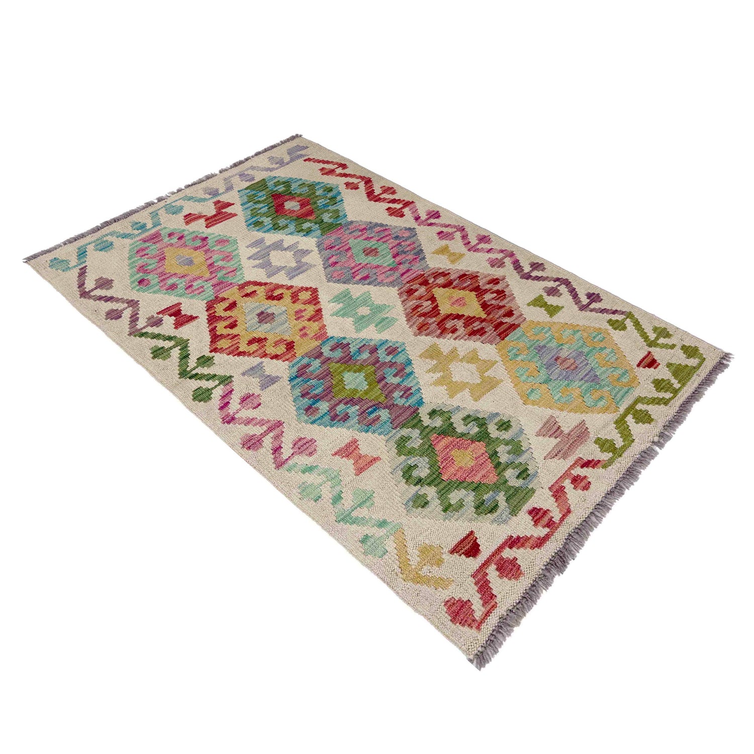 Handmade Vegetable Kelim 2' 6" x 4' 2" (ft) - No. R37972