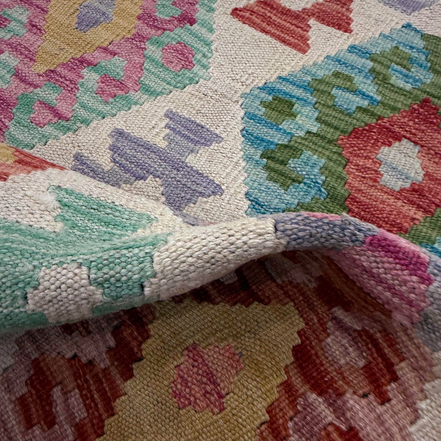 Handmade Vegetable Kelim 2' 6" x 4' 2" (ft) - No. R37972