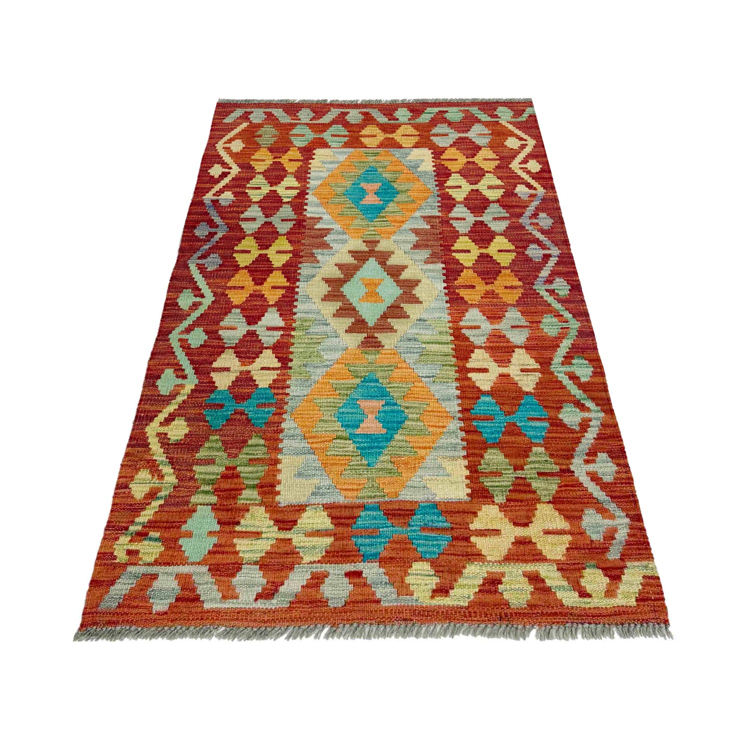 Handmade Vegetable Kilim 2' 7" x 4' 6" (ft) - No. R37973