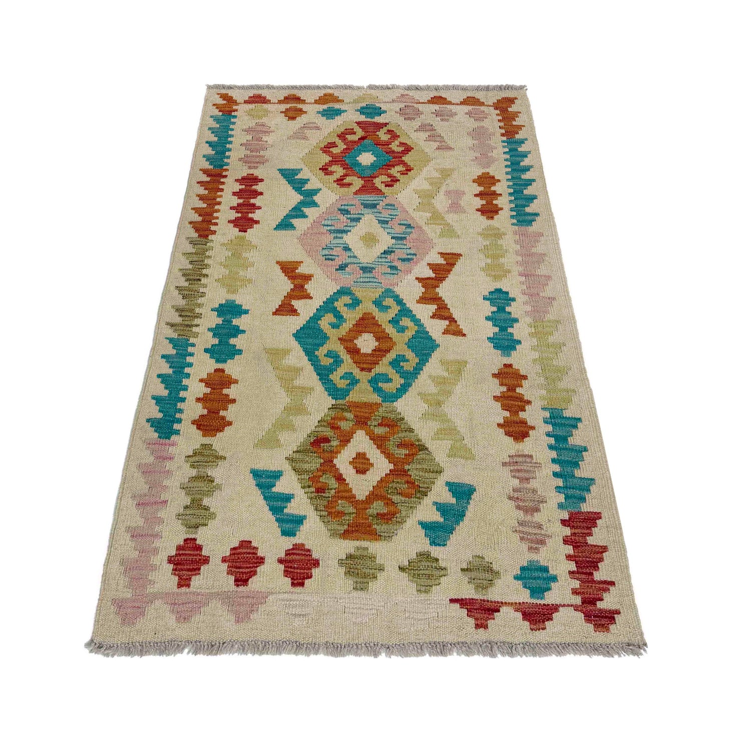 Handmade Vegetable Kilim 2' 6" x 4' 4" (ft) - No. R37975