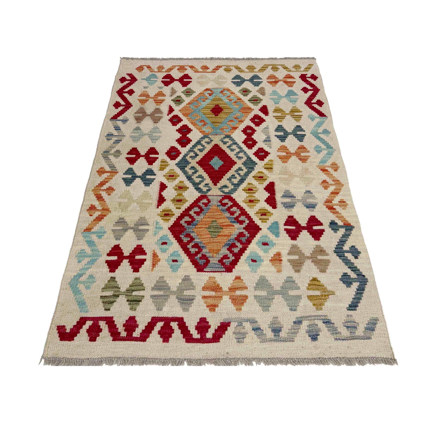 Handmade Vegetable Kelim 2' 7" x 4' 0" (ft) - No. R37976