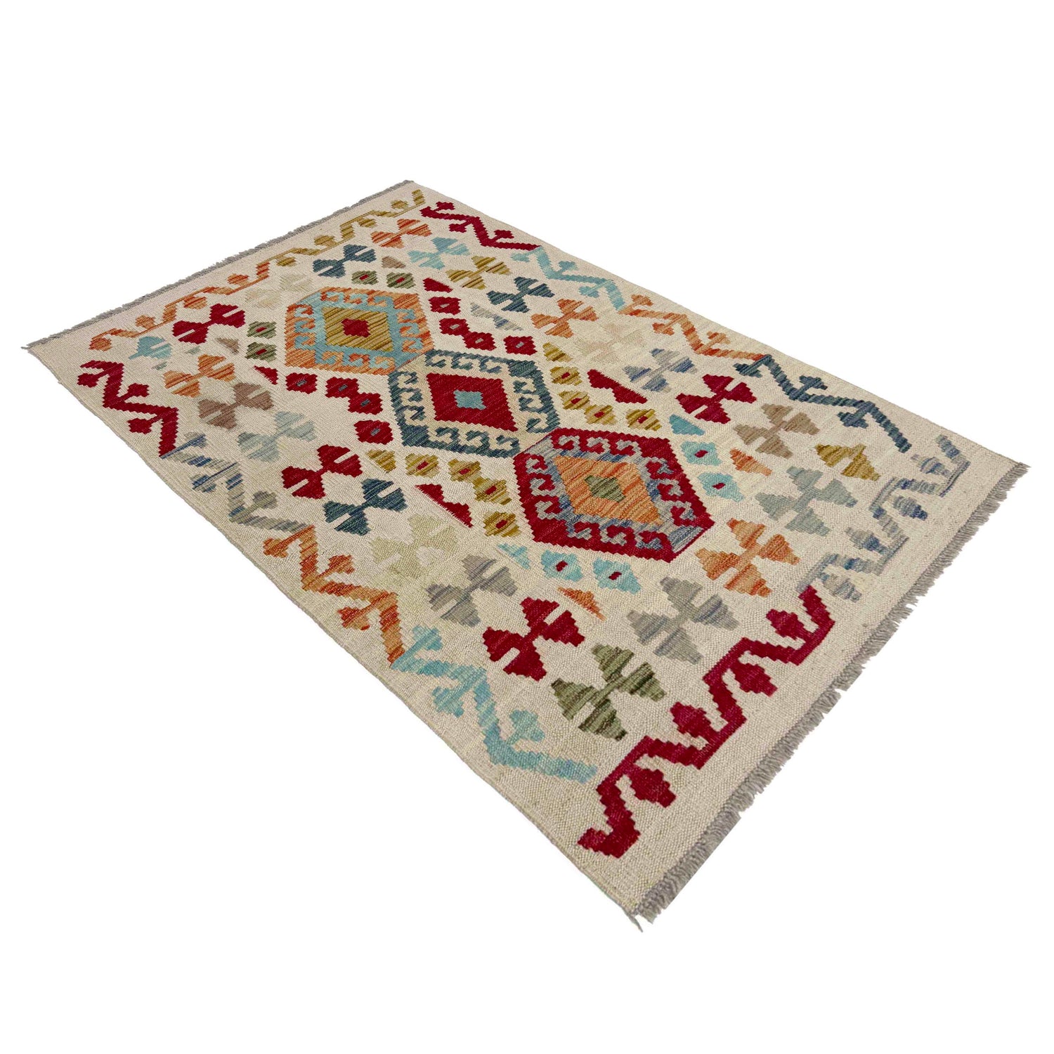 Handmade Vegetable Kelim 2' 7" x 4' 0" (ft) - No. R37976