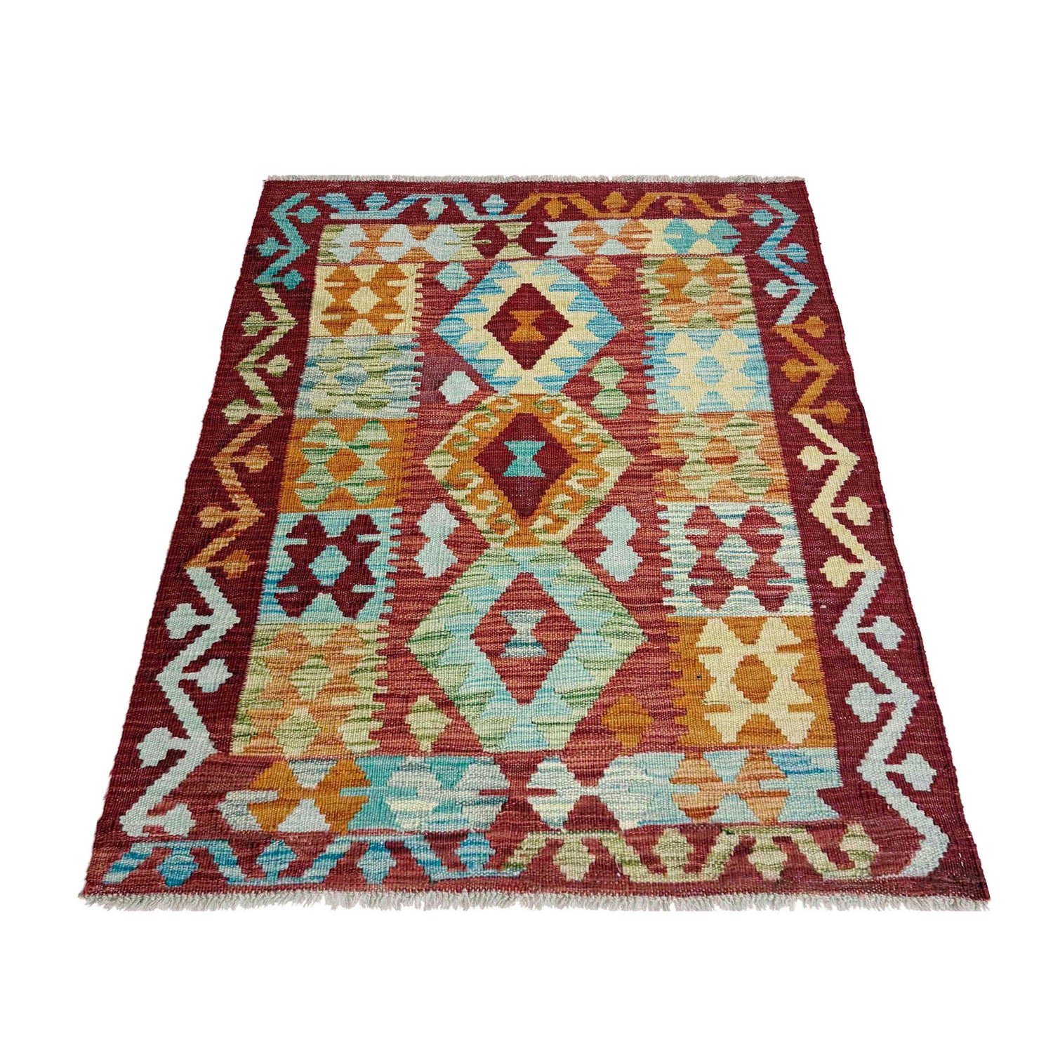Handmade Vegetable Kilim 2' 9" x 3' 11" (ft) - No. R37977