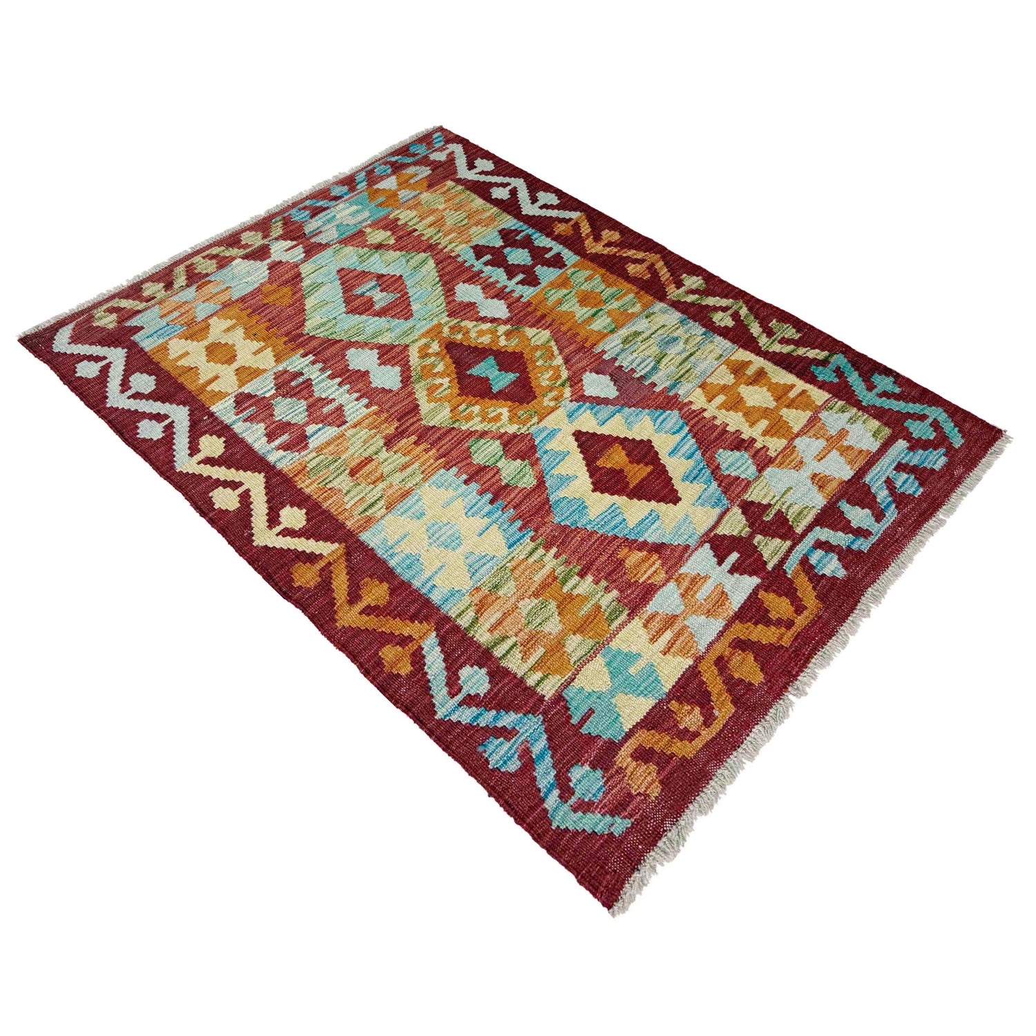 Handmade Vegetable Kilim 2' 9" x 3' 11" (ft) - No. R37977