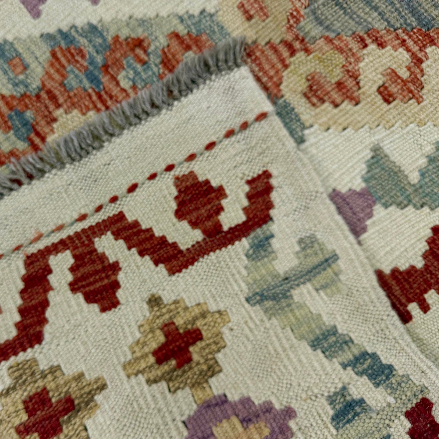 Handmade Vegetable Kelim 2' 9" x 4' 3" (ft) - No. R37978