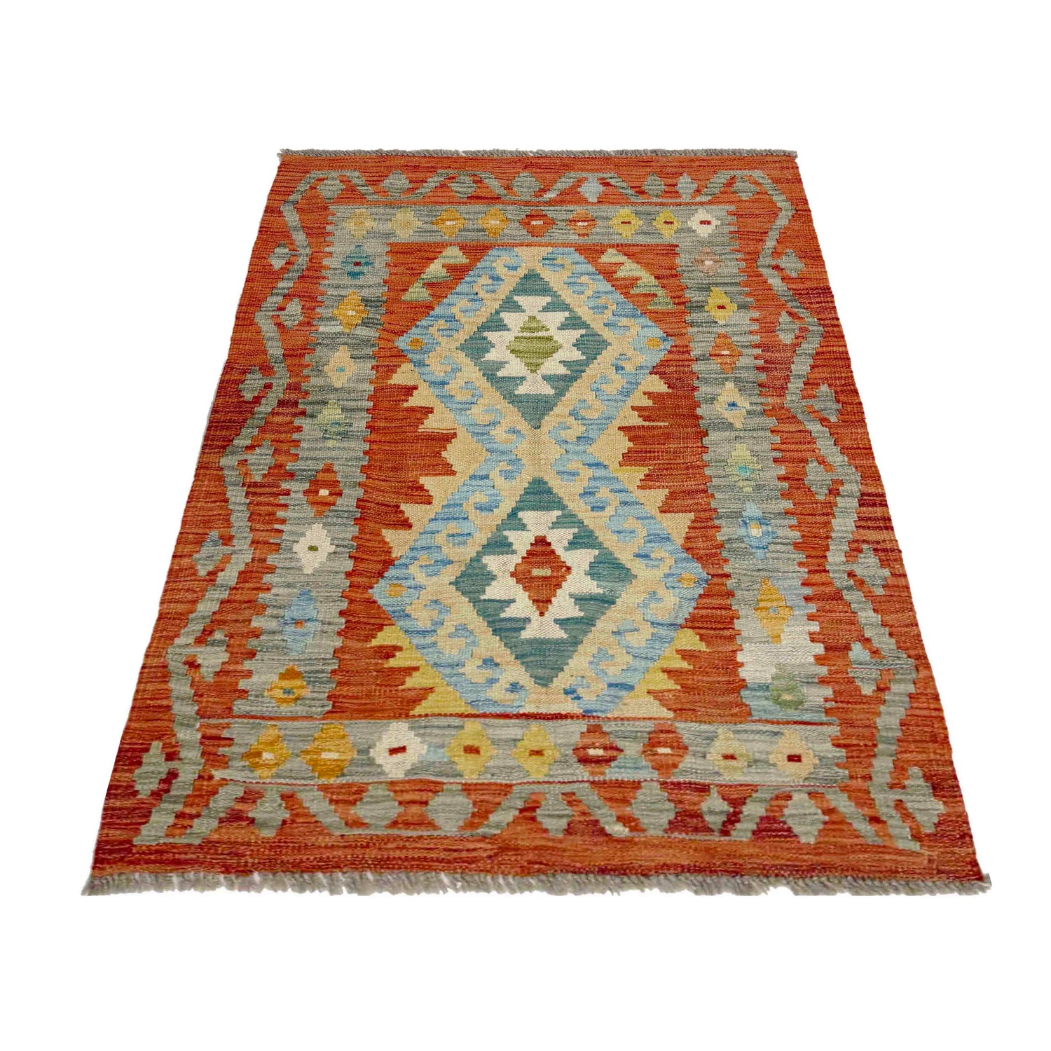Handmade Vegetable Kilim 2' 9" x 4' 0" (ft) - No. R37979