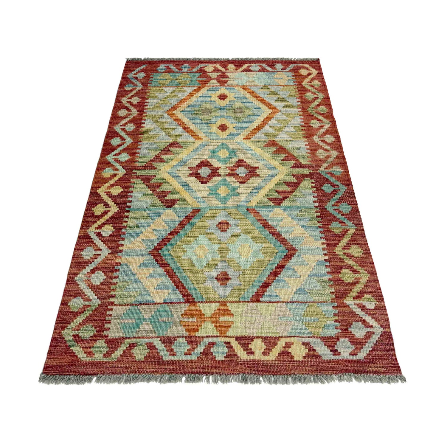 Handmade Vegetable Kelim 2' 7" x 4' 4" (ft) - No. R37981