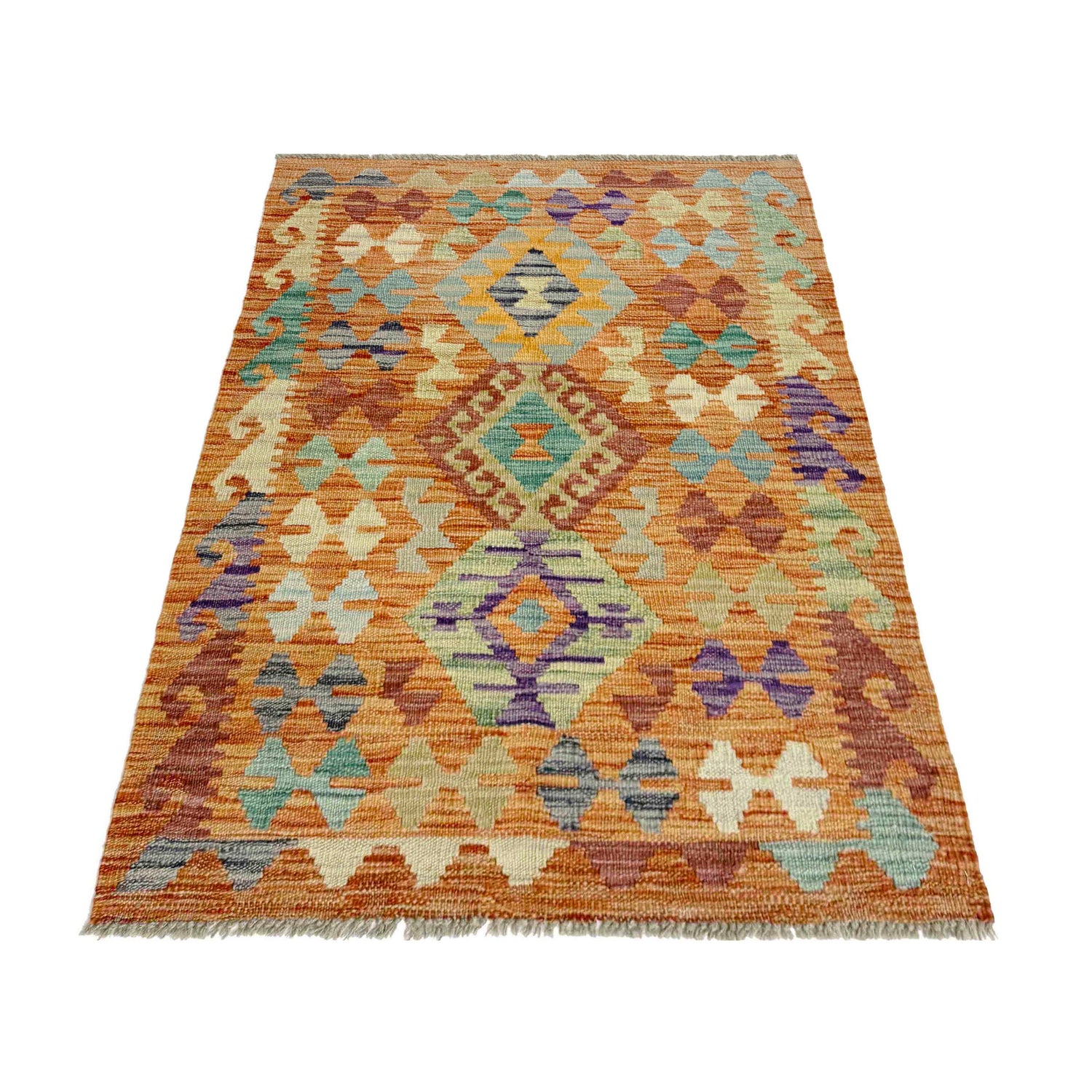 Handmade Vegetable Kilim 2' 7" x 4' 0" (ft) - No. R37984