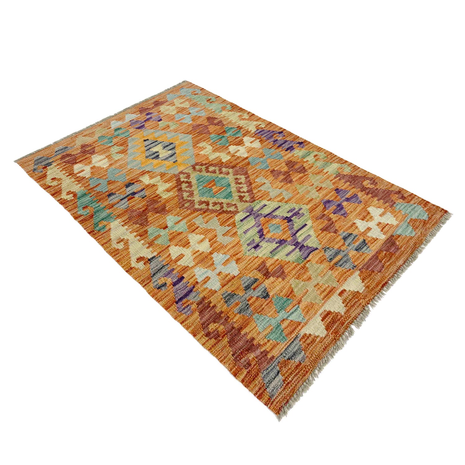 Handmade Vegetable Kilim 2' 7" x 4' 0" (ft) - No. R37984